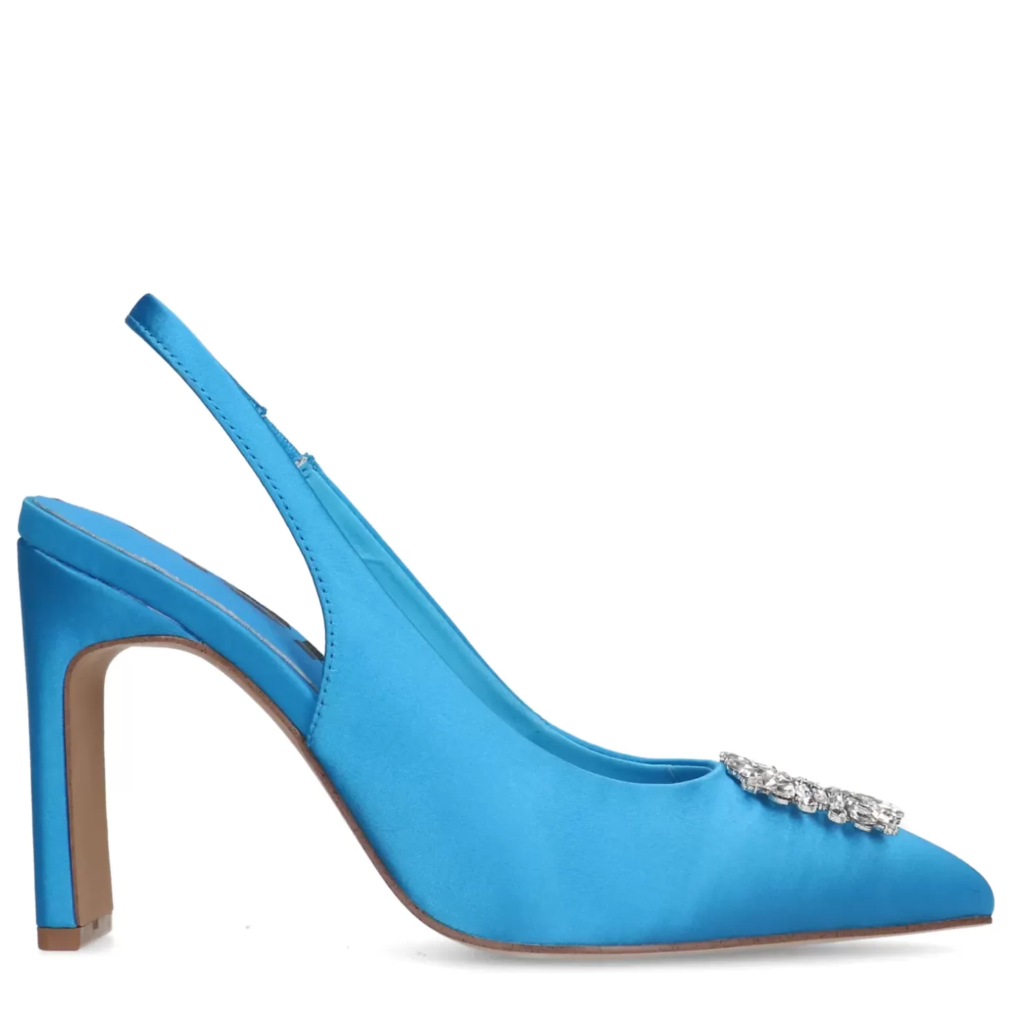 Discount Slingback Pumps With Rhinestones - Blue Women Pumps