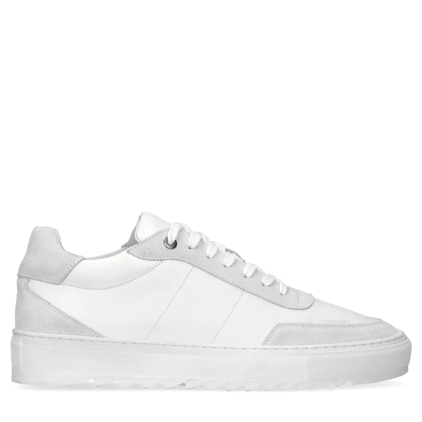 Sale Sneakers With Suede Details - White Men Sneakers