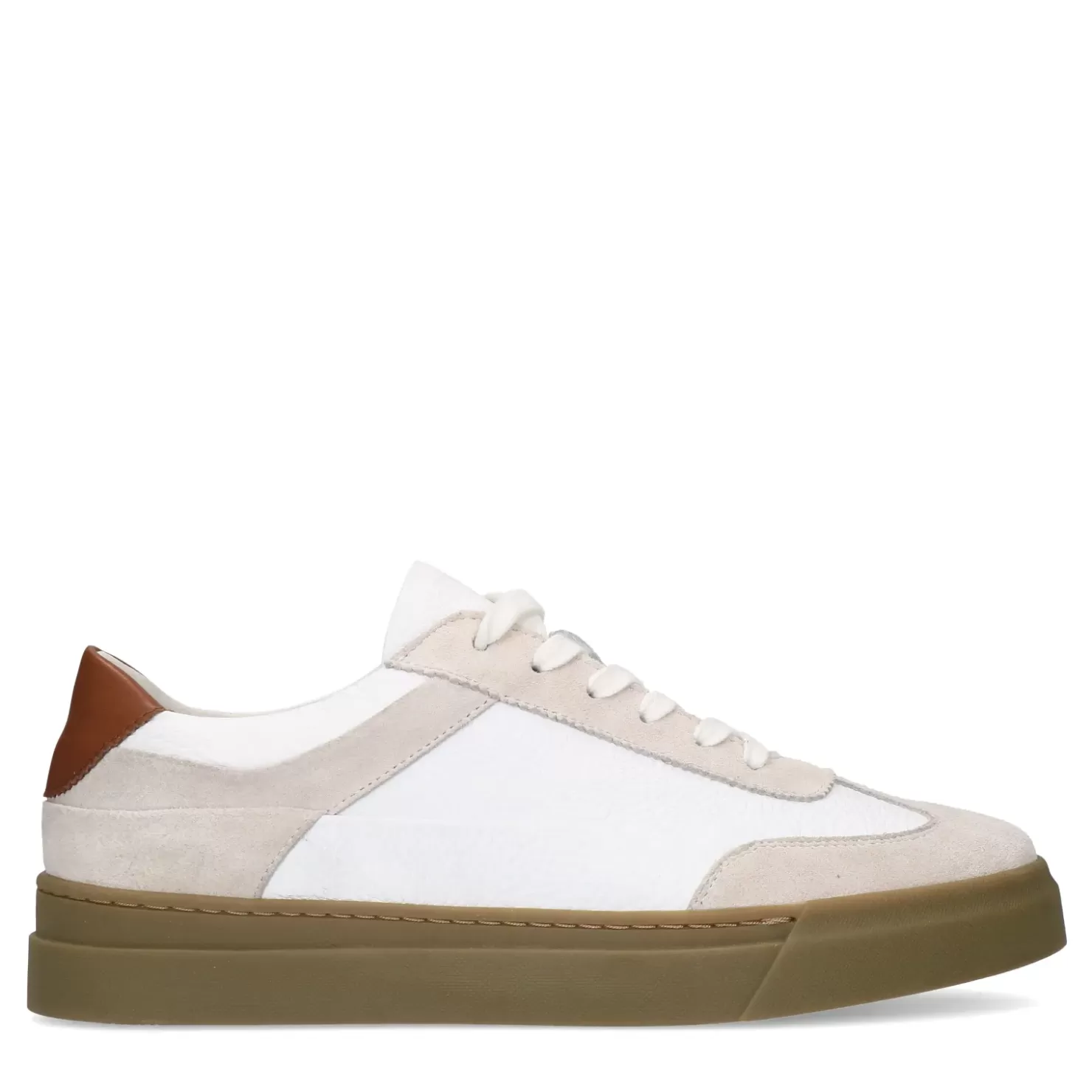 New Sneakers With Suede Details - White Men Sneakers