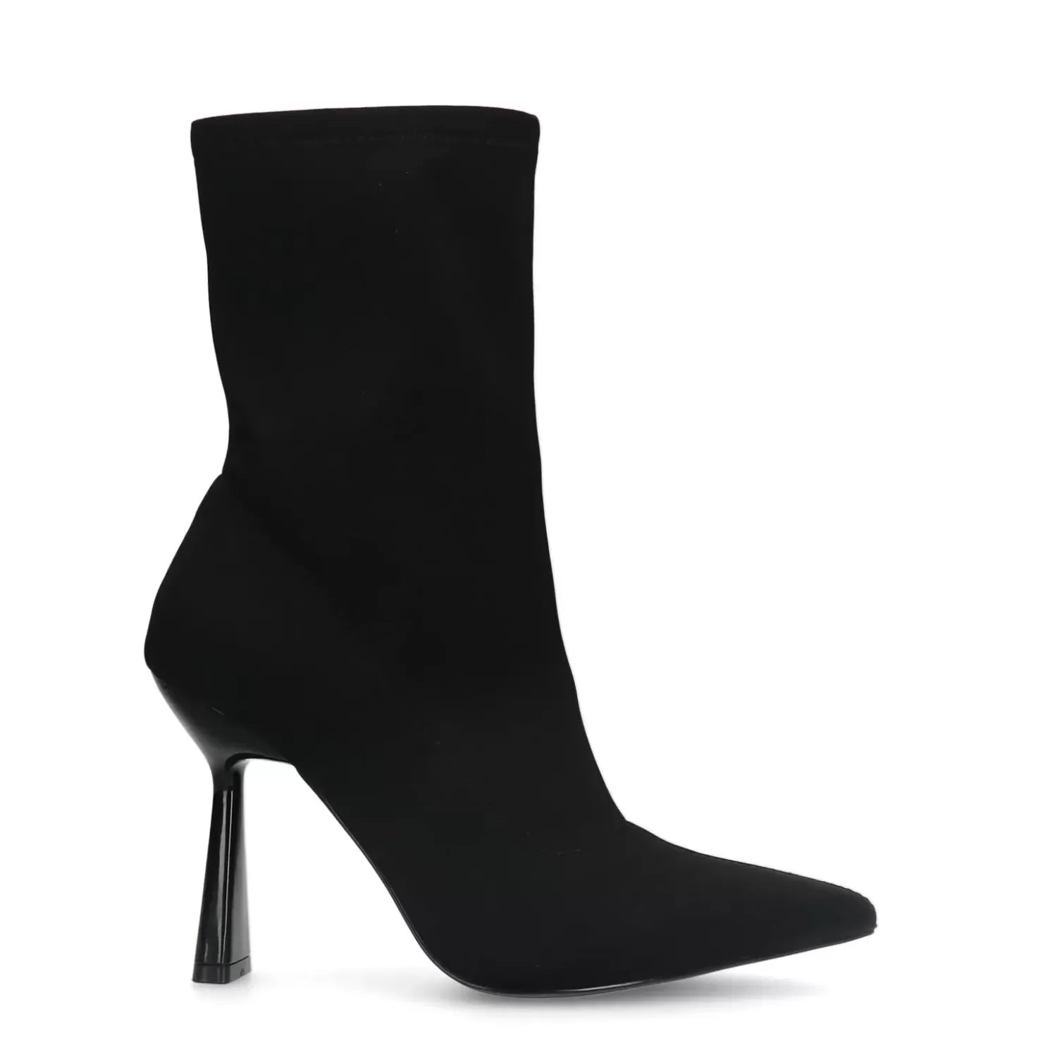 Best Sock Boots With Funnel Heel - Black Women Ankle Boots