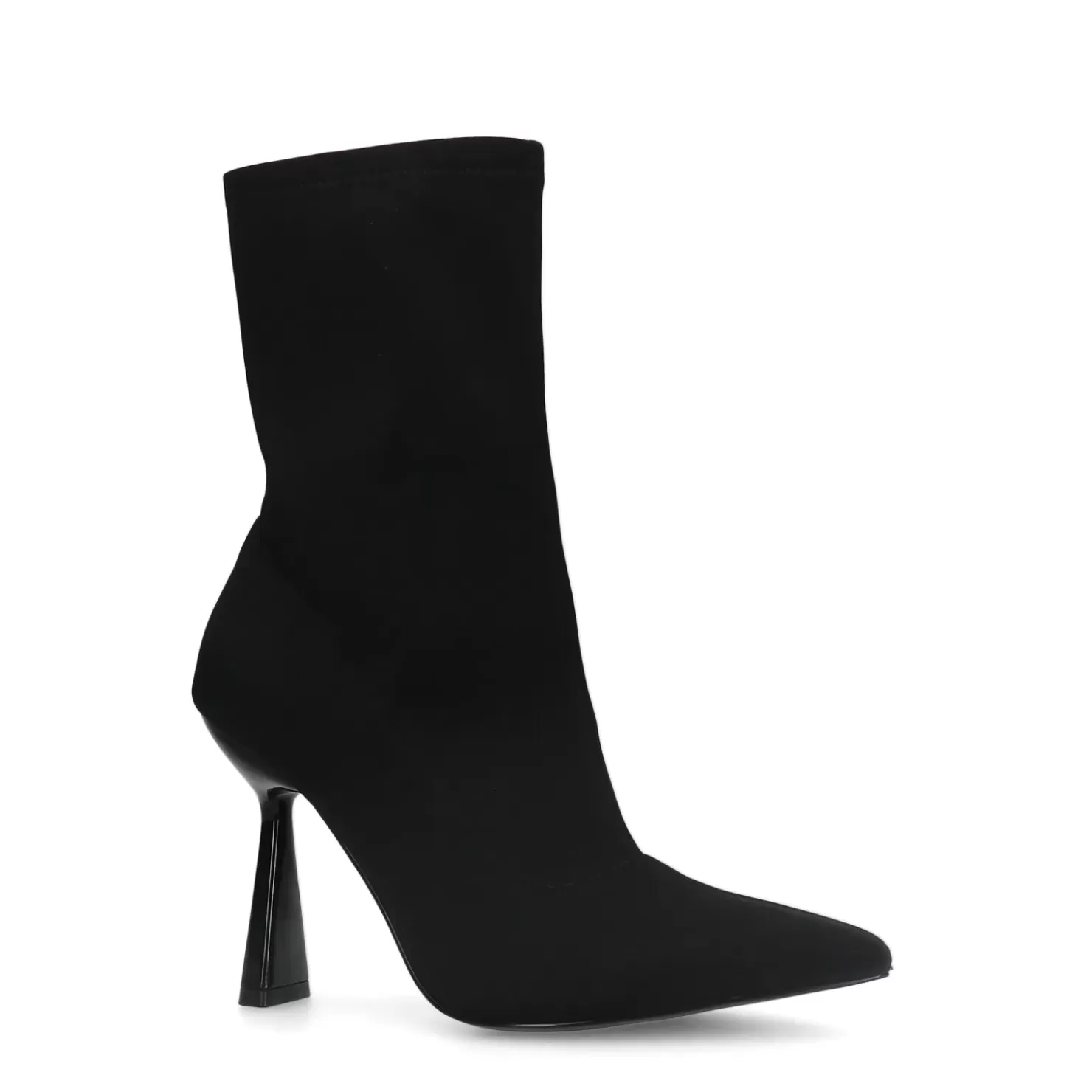 Best Sock Boots With Funnel Heel - Black Women Ankle Boots