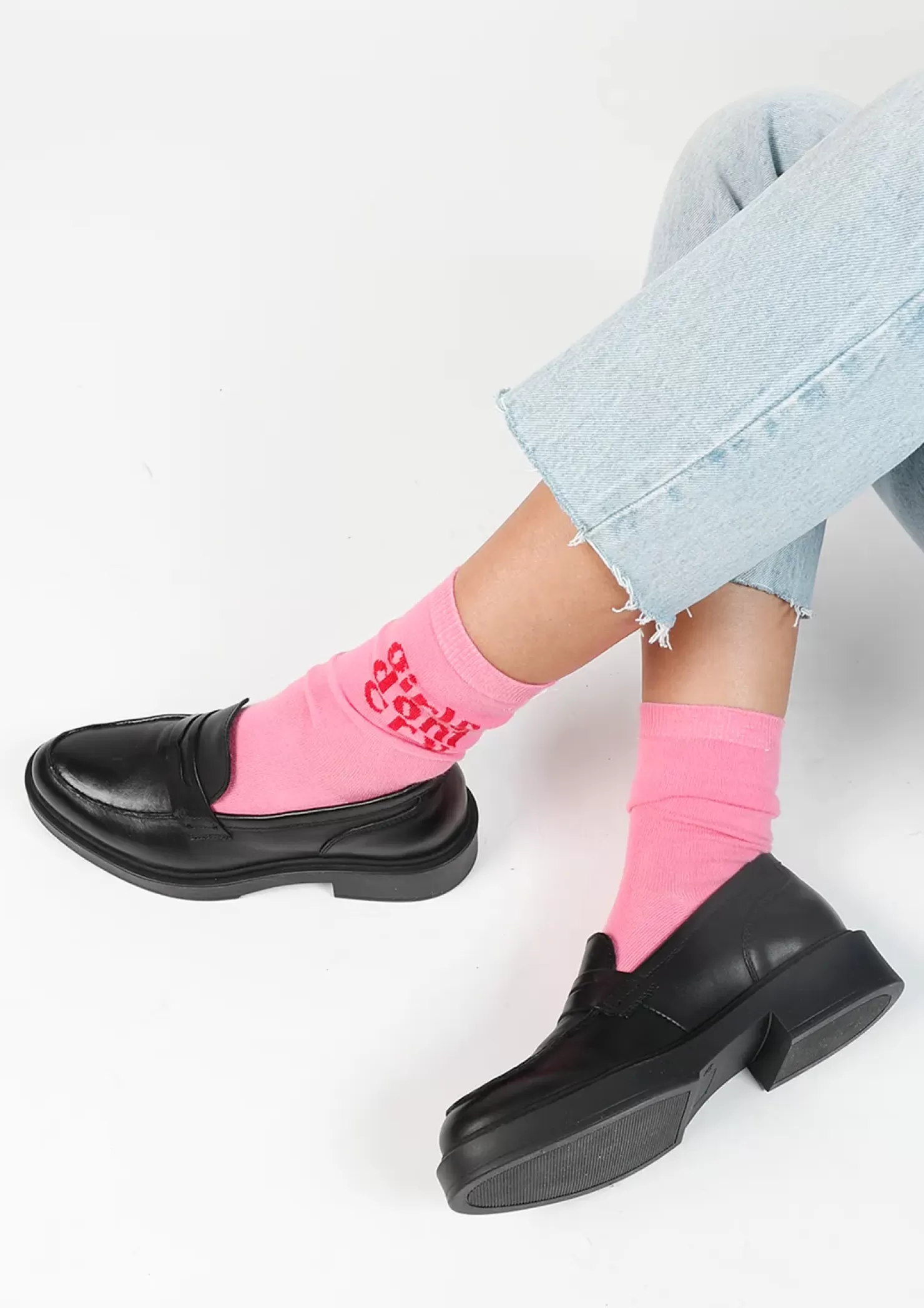 Best Sale Socks With Text - Pink Women Tights And Socks