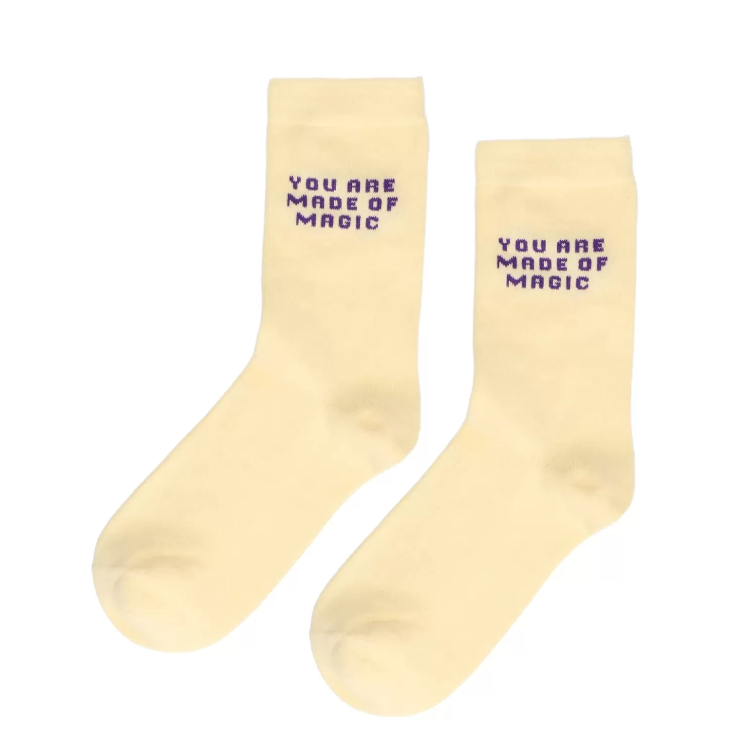 Online Socks With Text - Yellow Women Tights And Socks