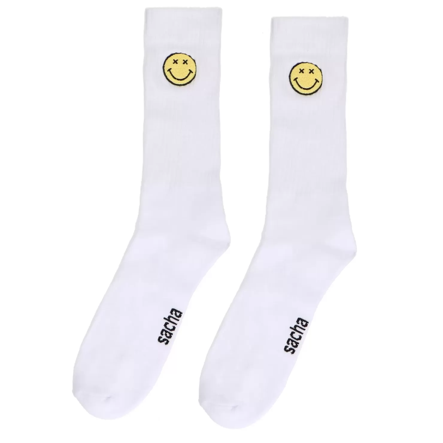 Hot Sports Socks With Smiley Face - White Men Accessories