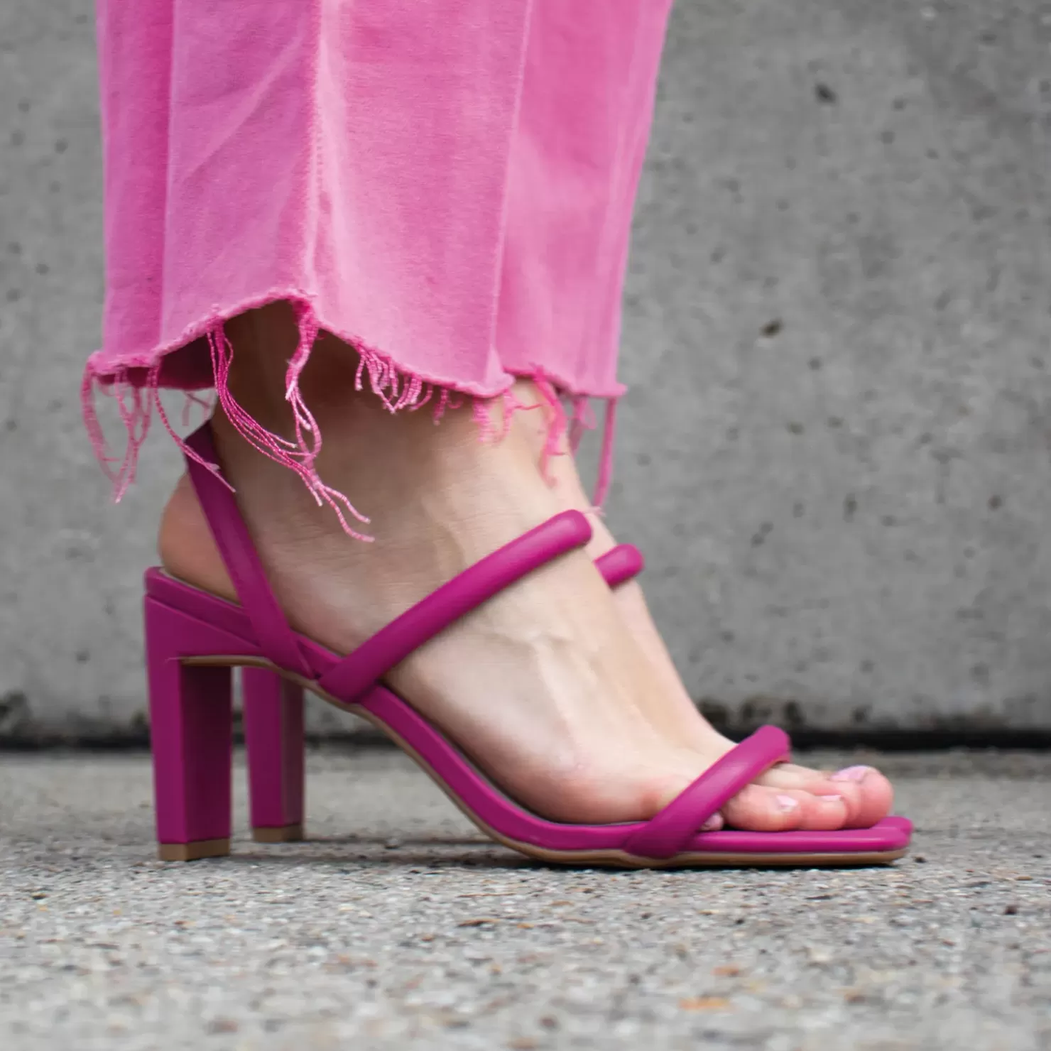 Cheap Straight Heel Sandals - Pink Women Sandals