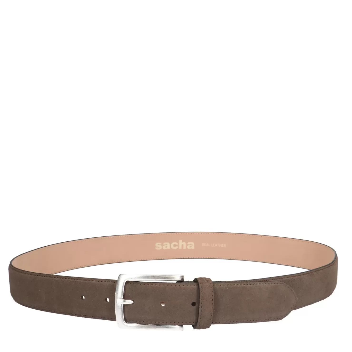 Discount Suede Belt - Taupe Men Accessories