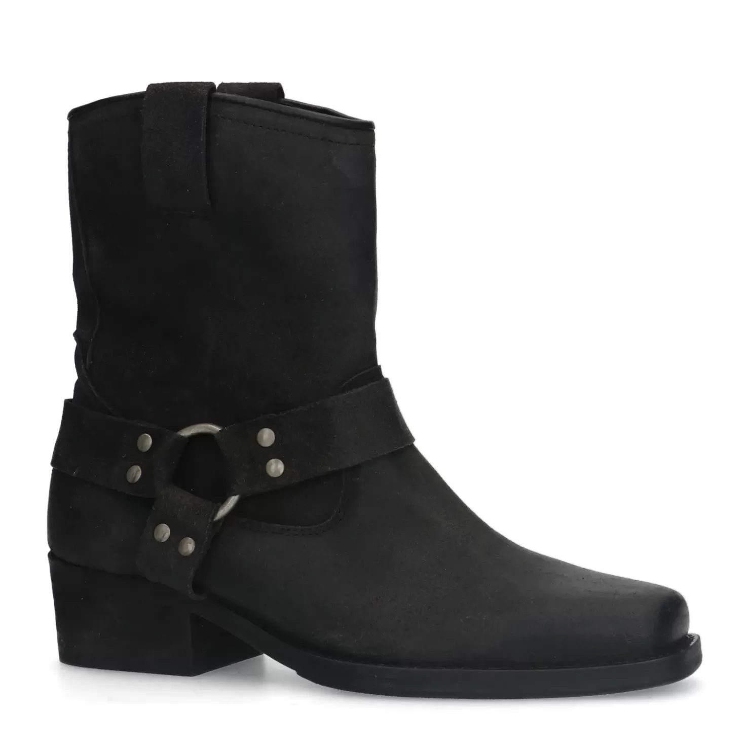 Discount Suede Biker Boots - Black Women Ankle Boots