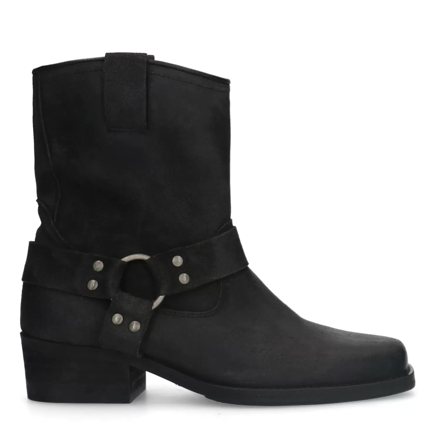 Discount Suede Biker Boots - Black Women Ankle Boots