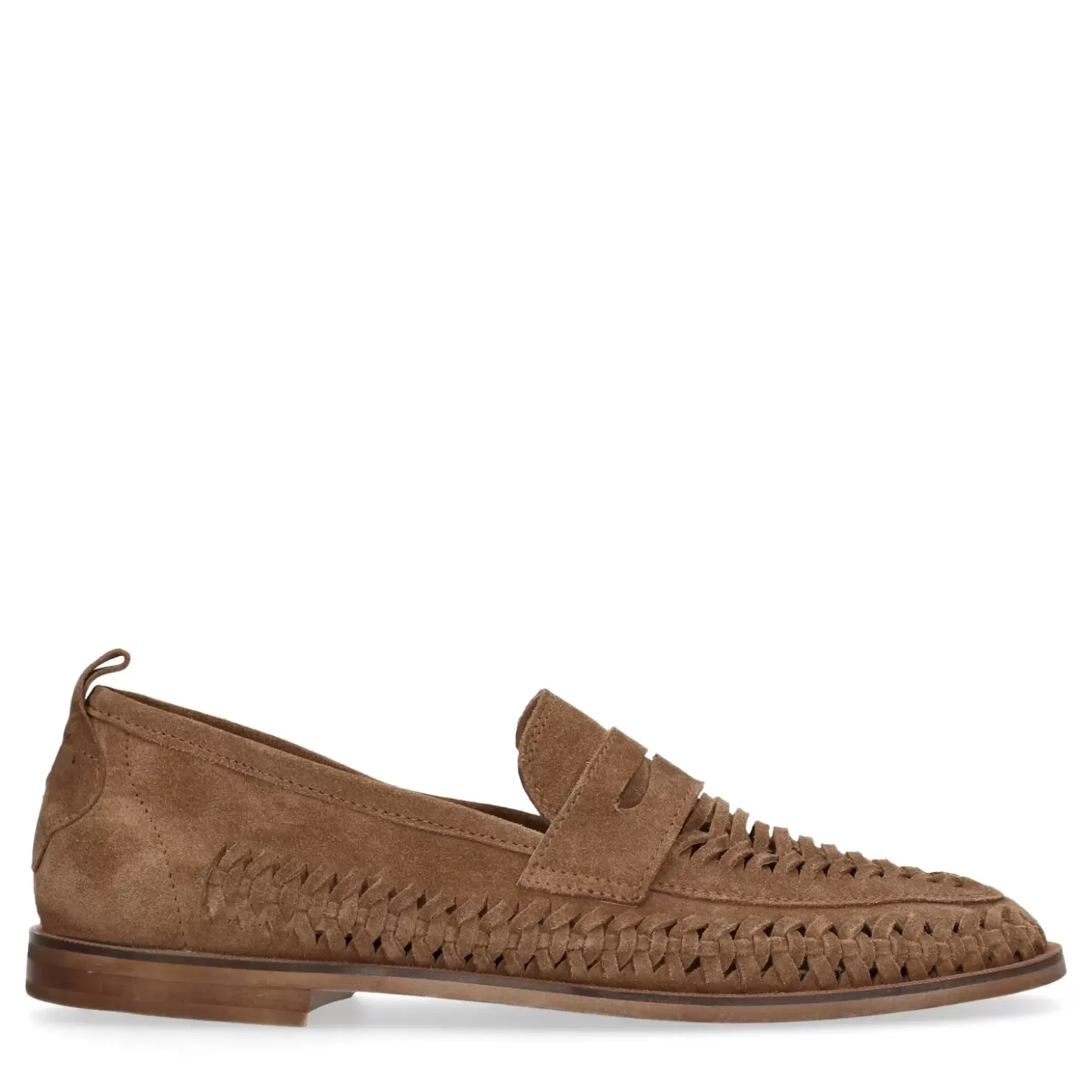 Hot Suede Braided Loafers - Brown Men Moccasins