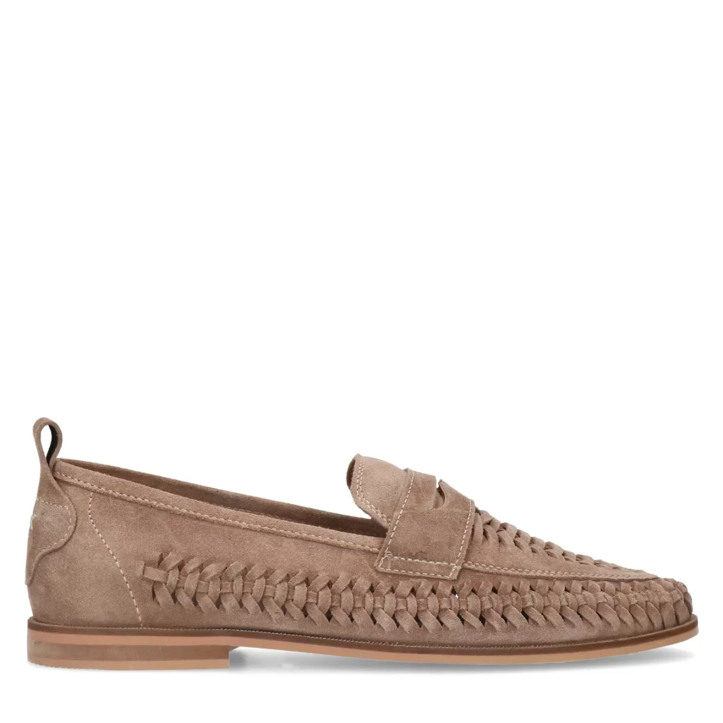 Hot Suede Braided Loafers - Taupe Men Moccasins