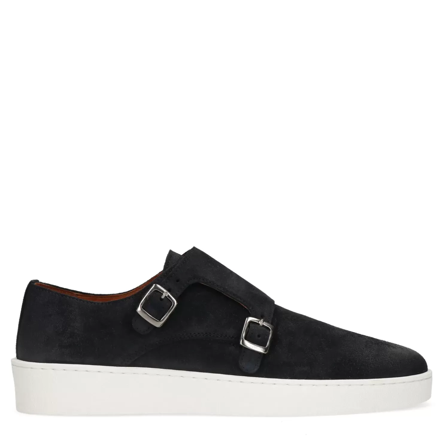 New Suede Buckle Sneakers - Dark Blue Men Buckle Shoes