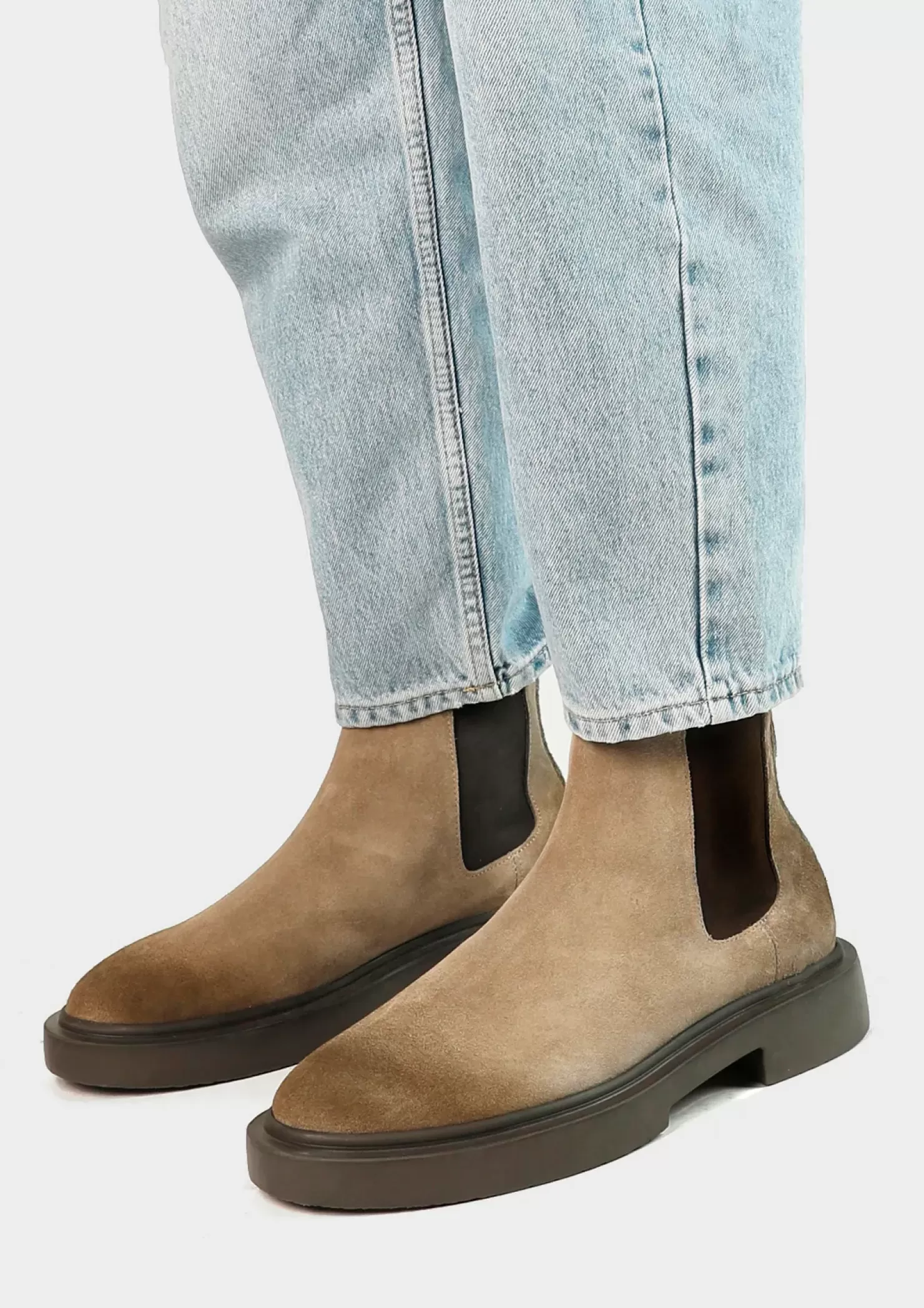 Cheap Suede Chelsea Boots - Beige Men Boots