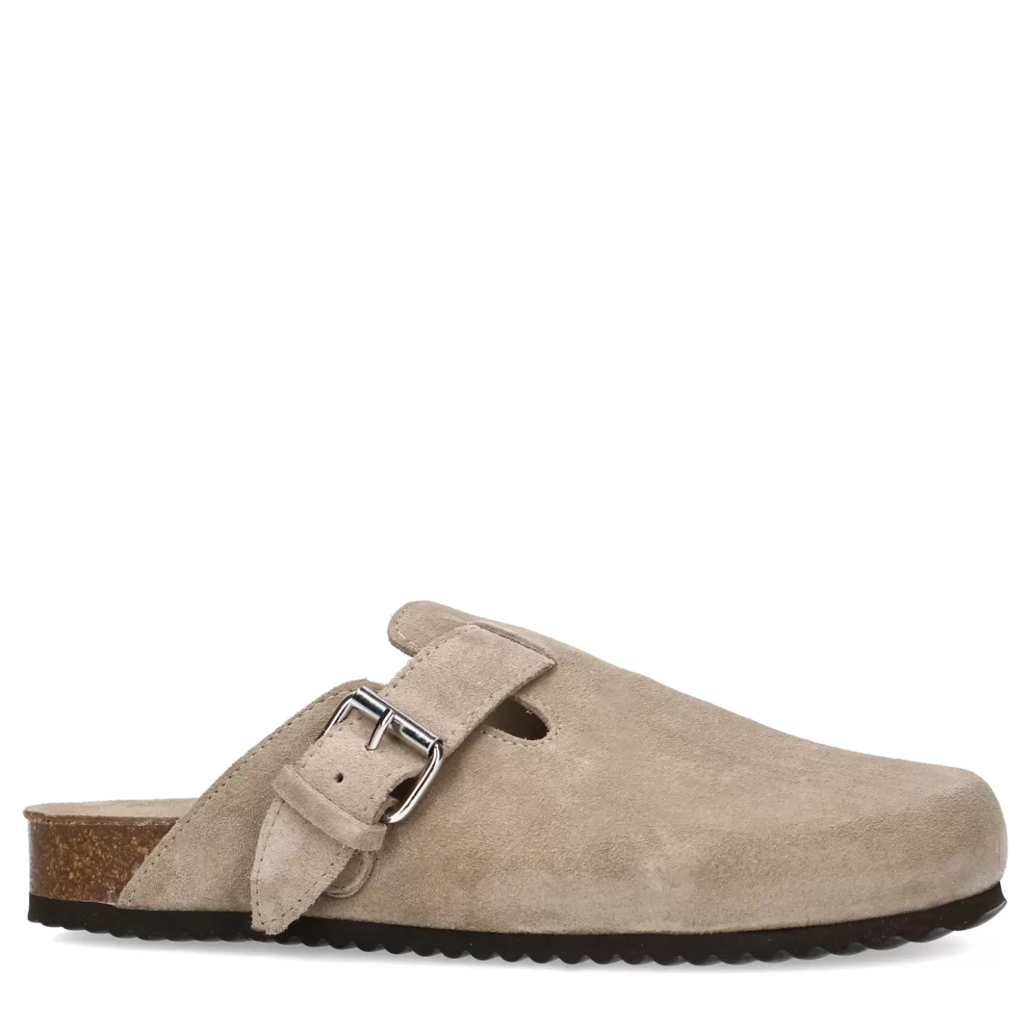 Flash Sale Suede Clogs With Buckle - Taupe Women Moccasins