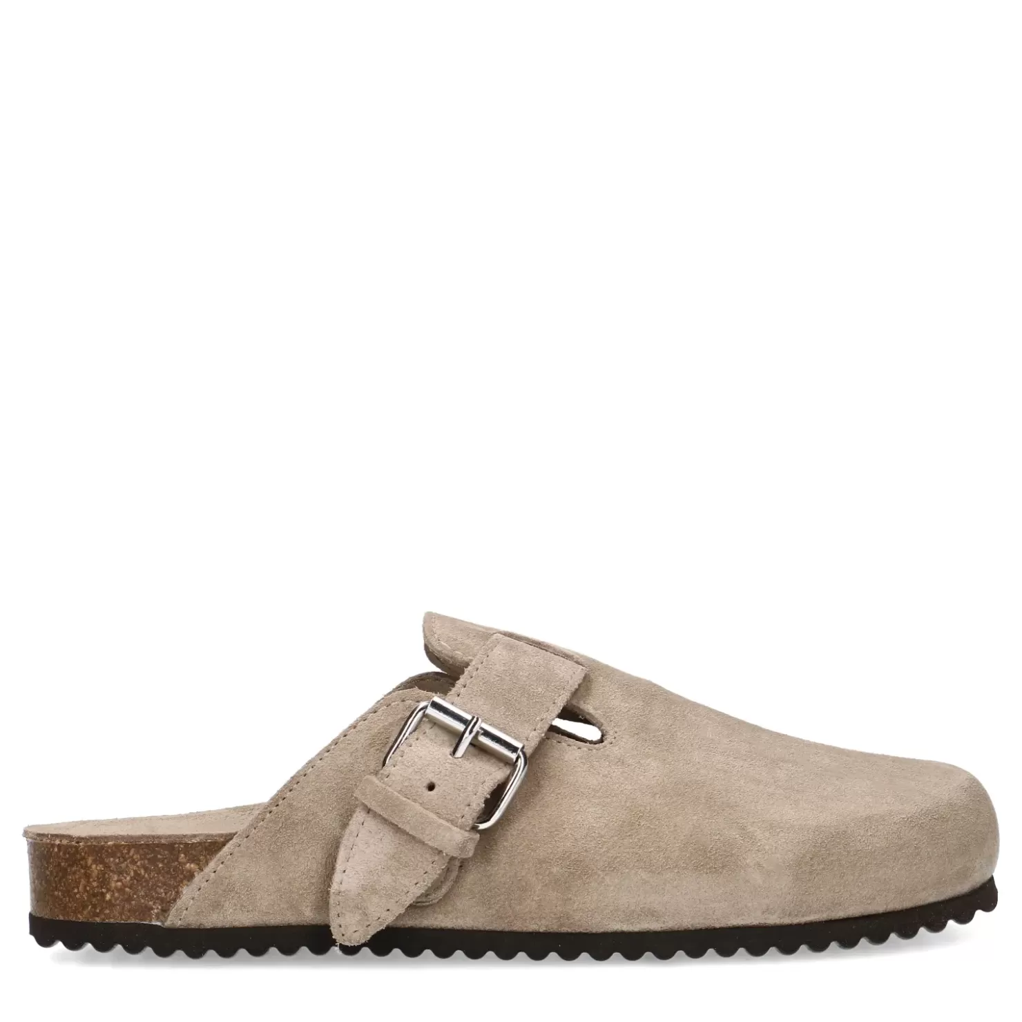 Flash Sale Suede Clogs With Buckle - Taupe Women Moccasins