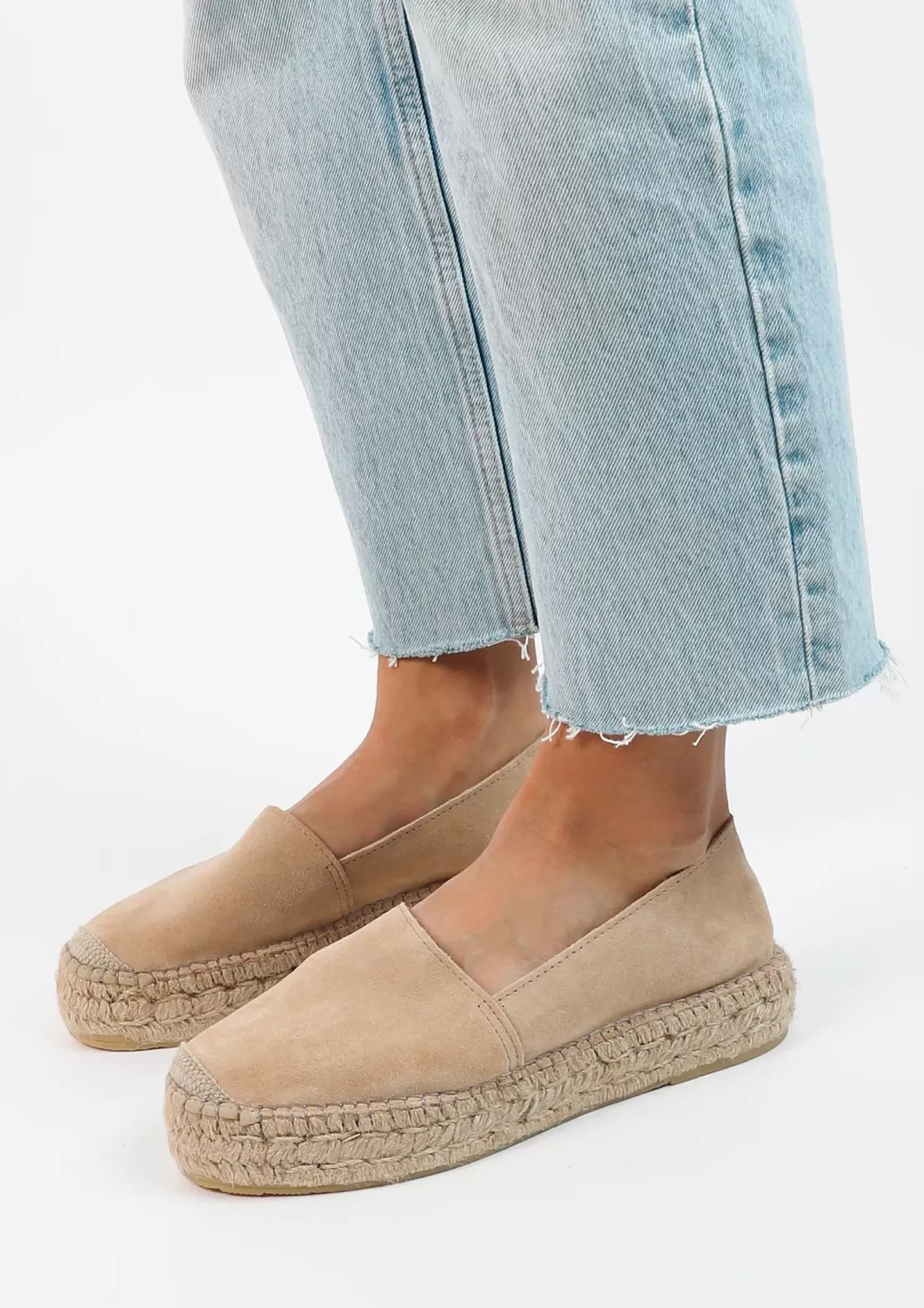 Flash Sale Suede Espadrilles - Beige Women Moccasins