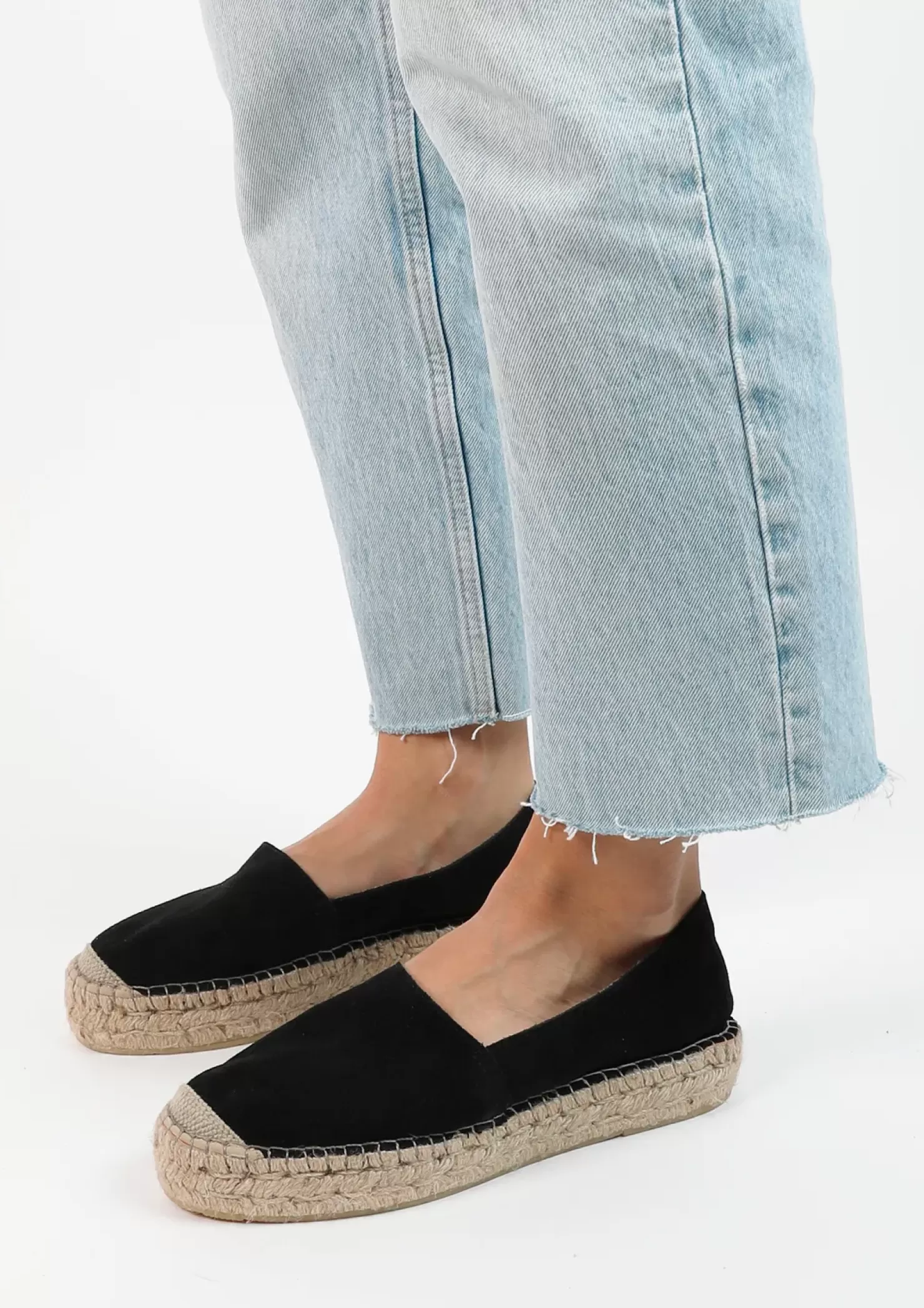 Discount Suede Espadrilles - Black Women Moccasins