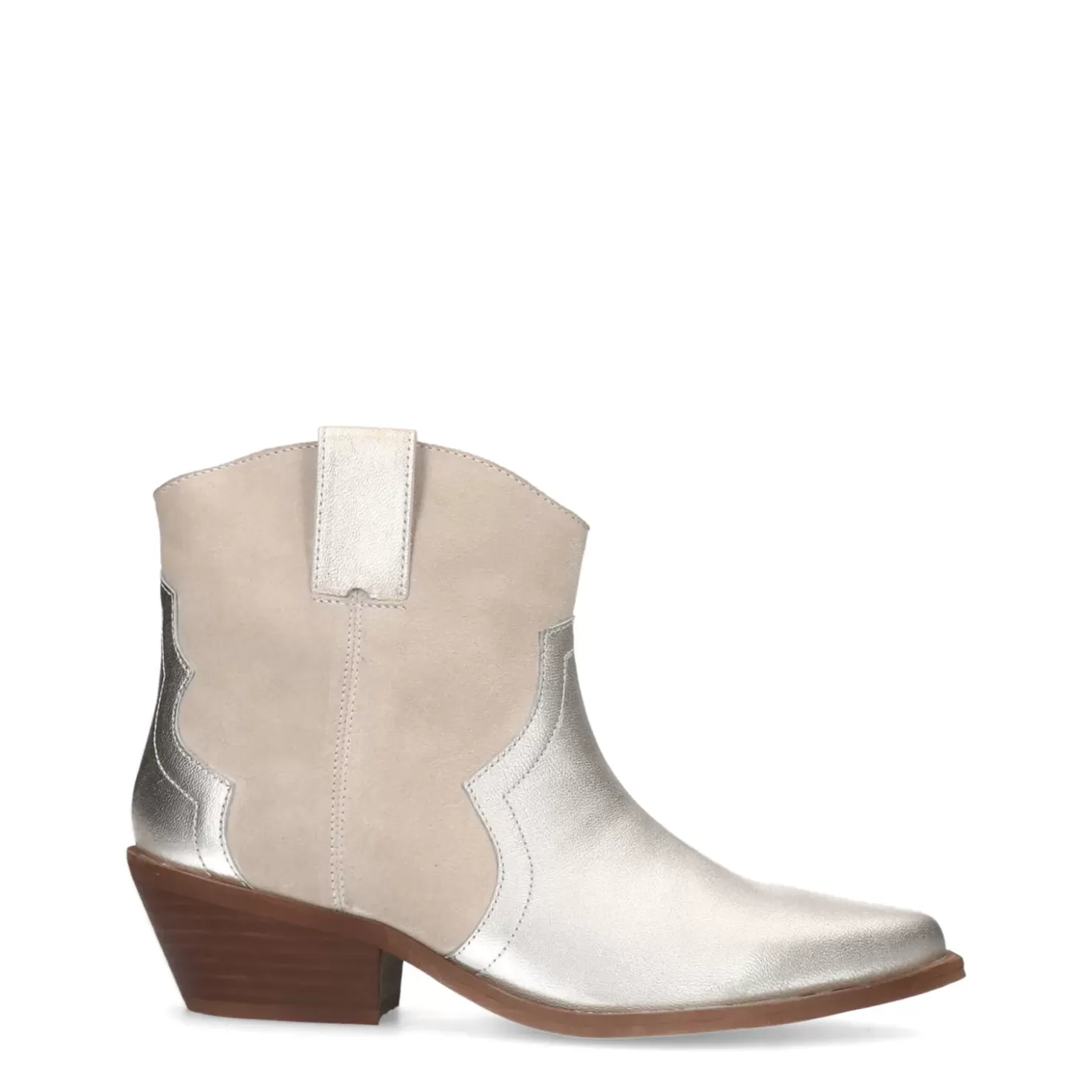 Shop Suede Heeled Ankle Boots - Beige Women Ankle Boots