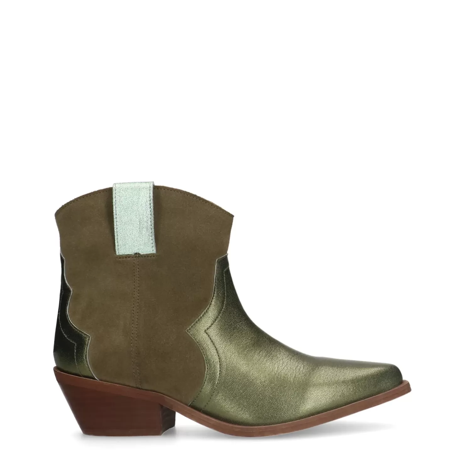 Fashion Suede Heeled Ankle Boots - Green Women Ankle Boots