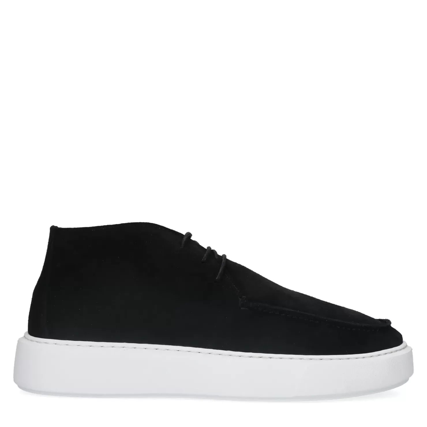 Store Suede Lace-Up Ankle Boots - Black Men Boots