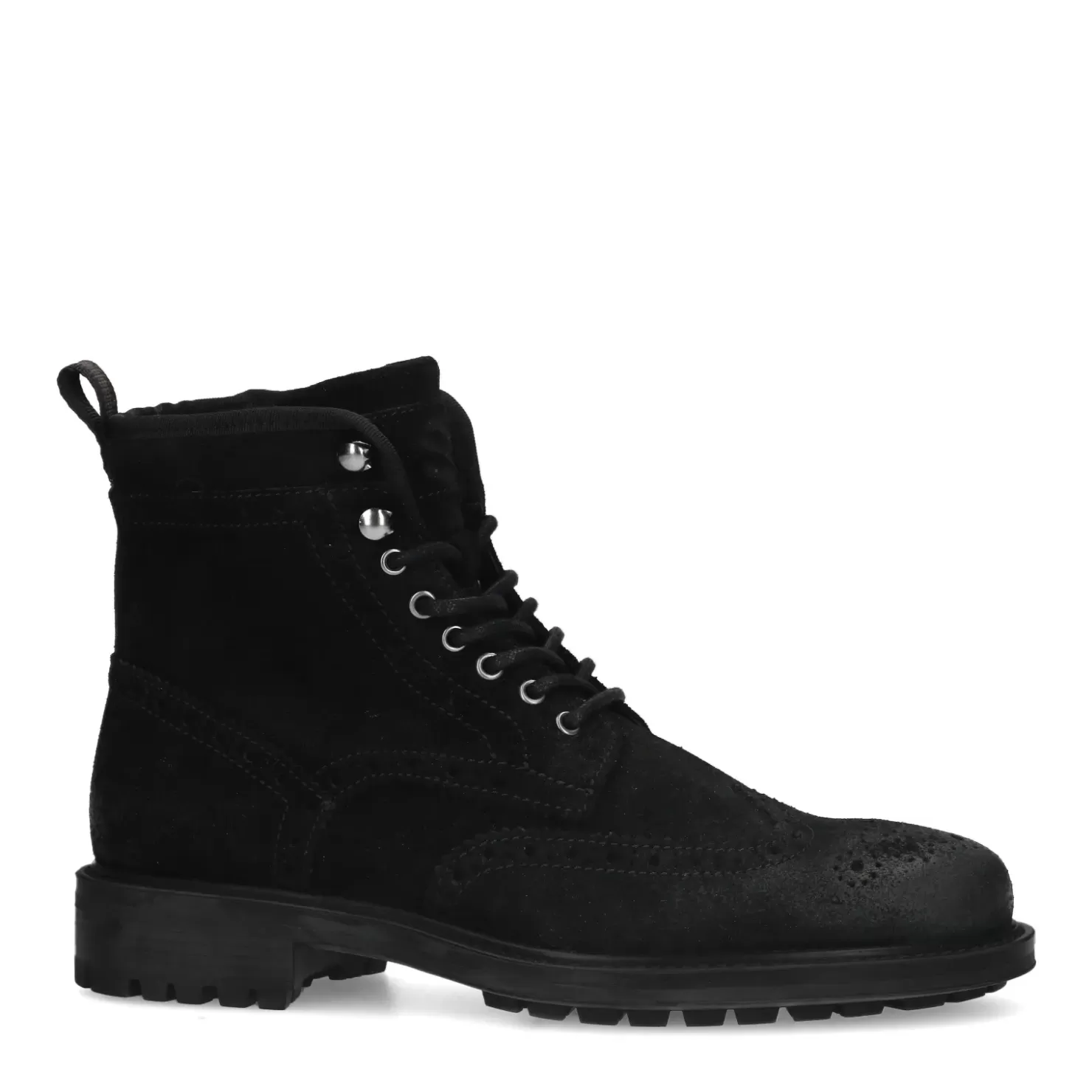 Shop Suede Lace-Up Boots - Black Men Boots