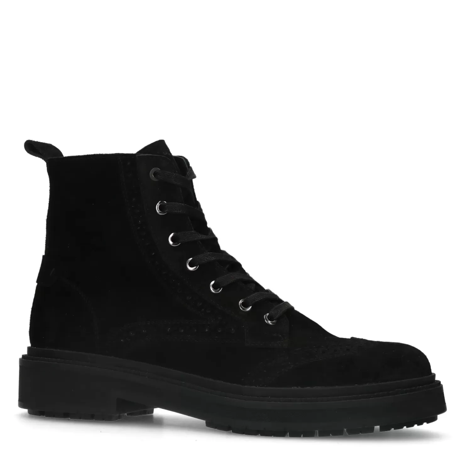 Online Suede Lace-Up Boots - Black Men Boots