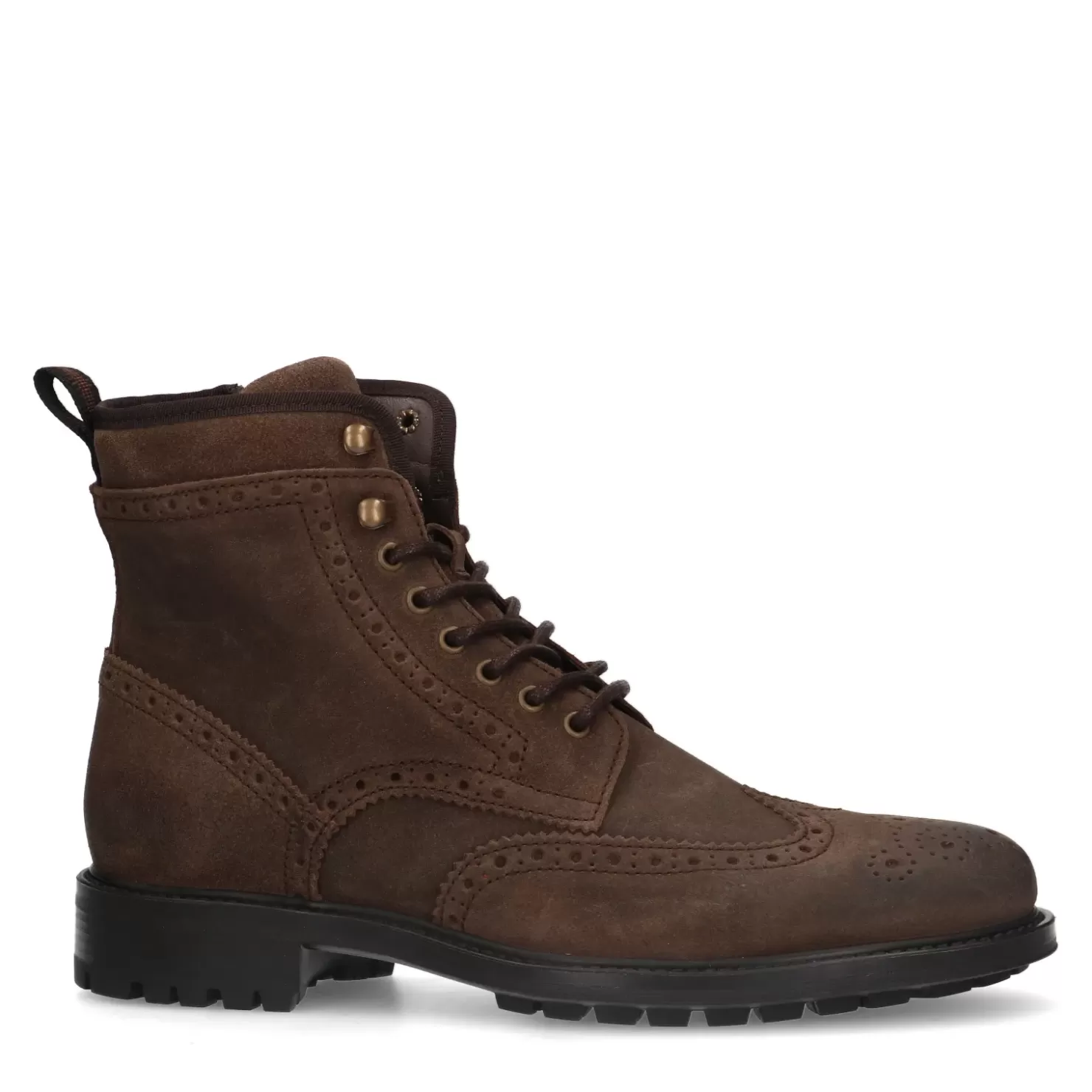 Store Suede Lace-Up Boots - Brown Men Boots