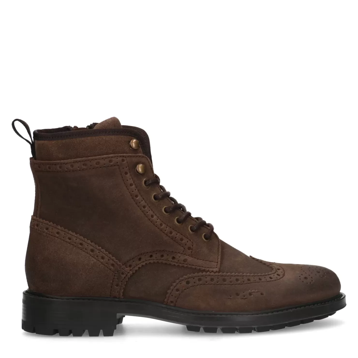 Store Suede Lace-Up Boots - Brown Men Boots