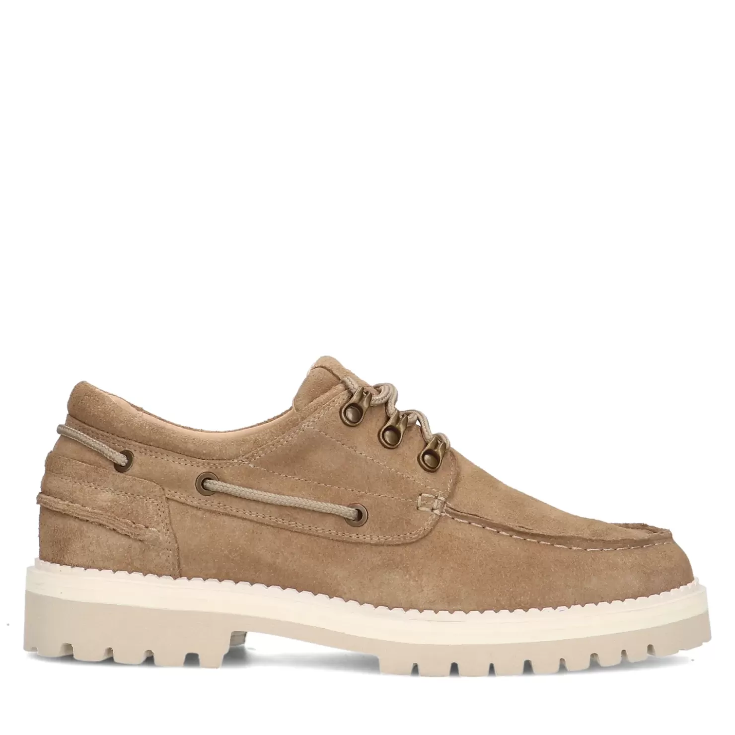 Sale Suede Lace-Up Shoes - Beige Men Lace-Up Shoes