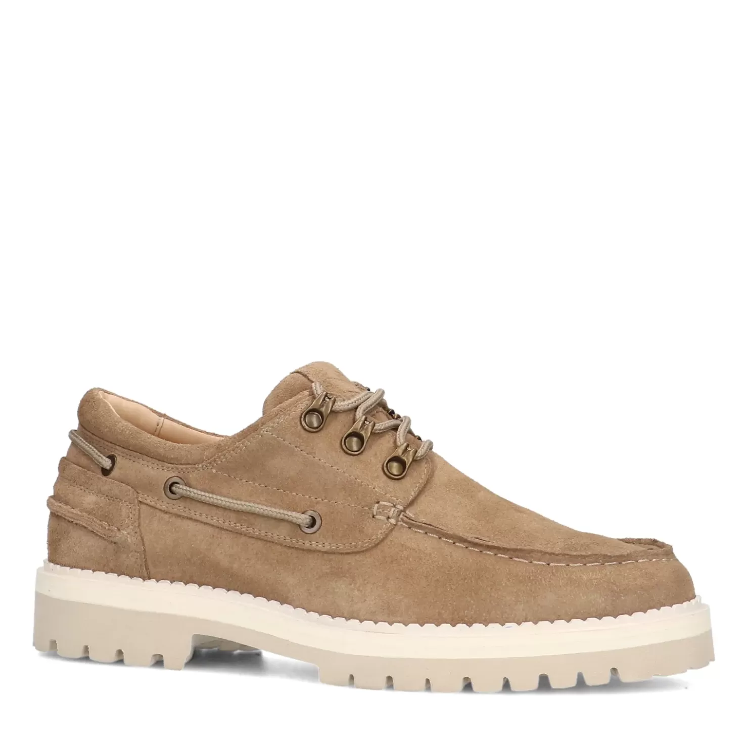 Sale Suede Lace-Up Shoes - Beige Men Lace-Up Shoes