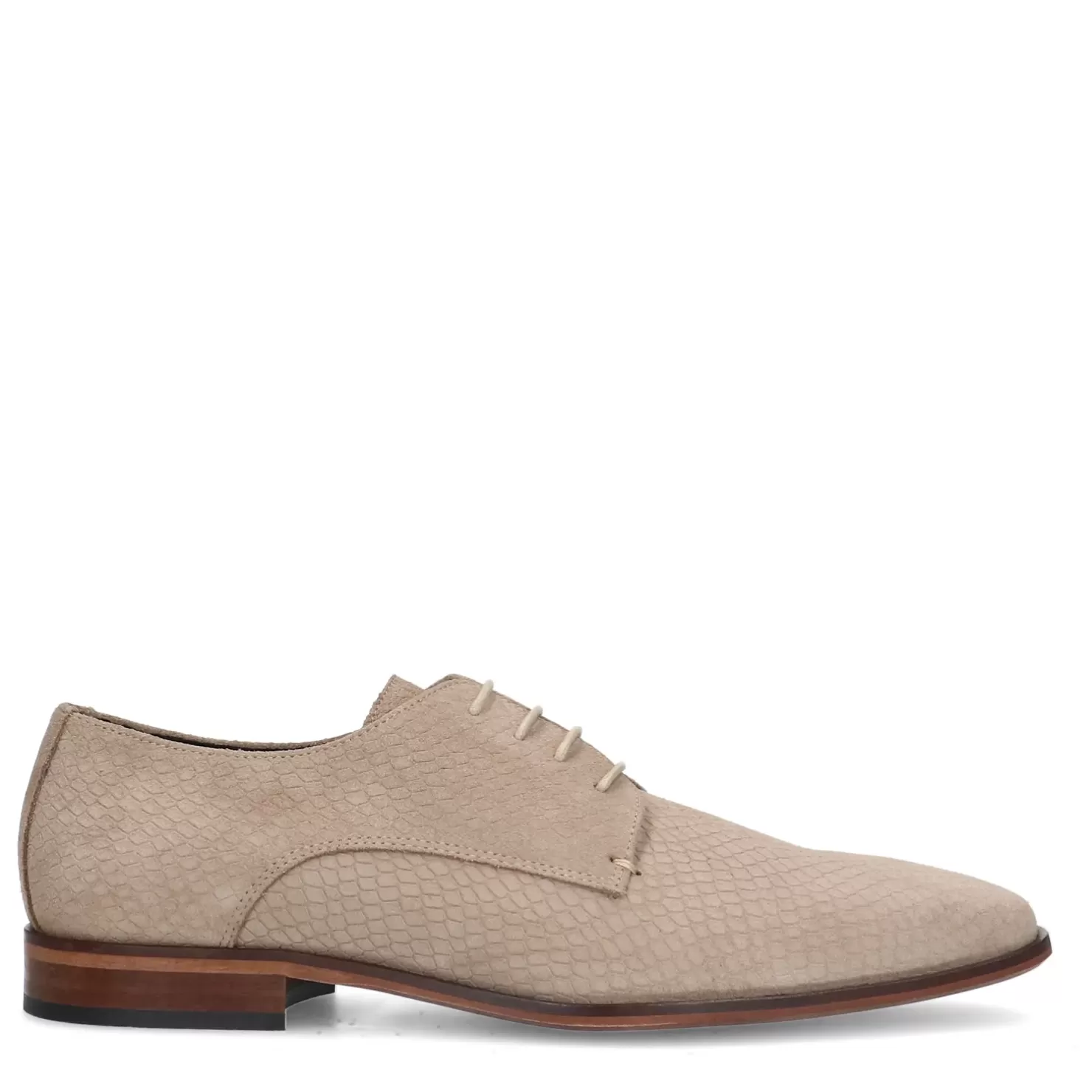 New Suede Lace-Up Shoes - Beige Men Lace-Up Shoes