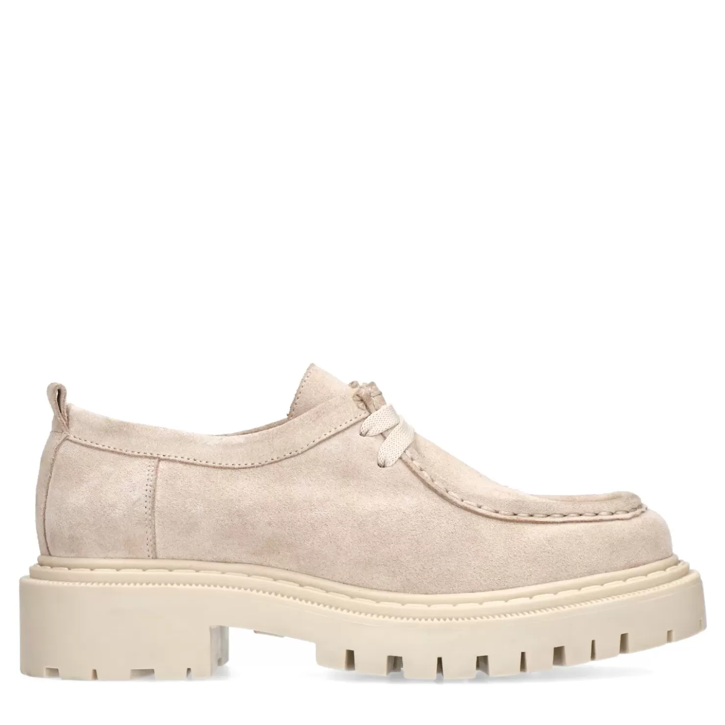 Shop Suede Lace-Up Shoes - Beige Women Lace-Up Shoes