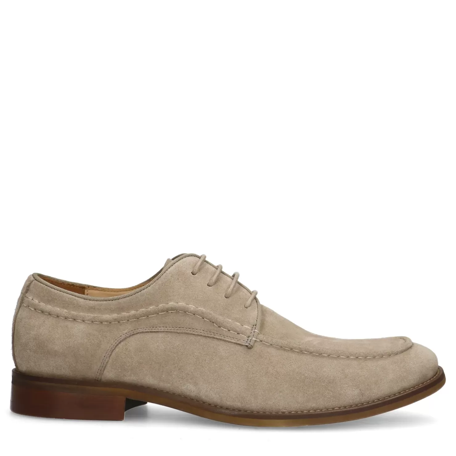 Outlet Suede Lace-Up Shoes - Taupe Men Lace-Up Shoes