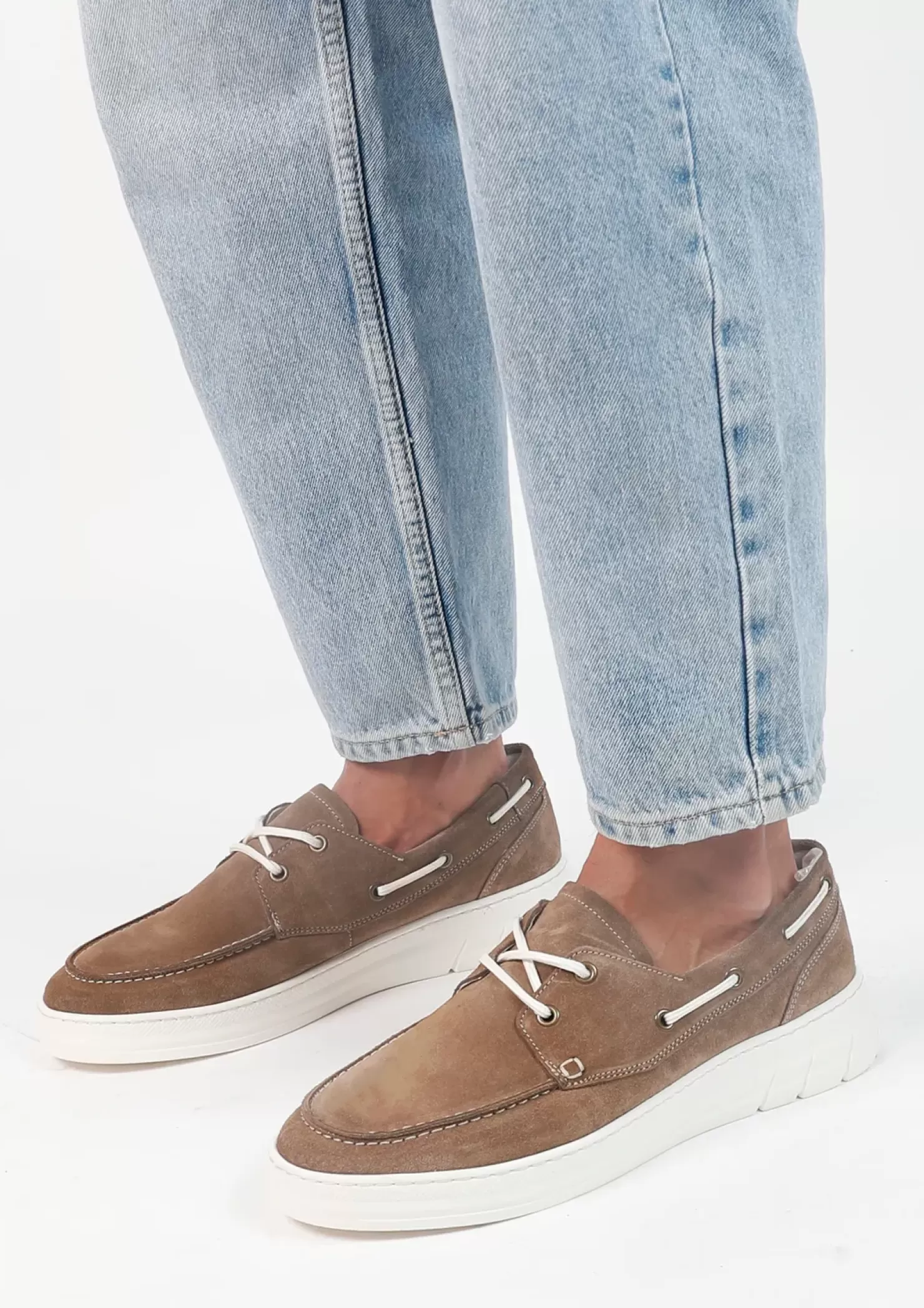 Shop Suede Lace-Up Shoes - Taupe Men Lace-Up Shoes