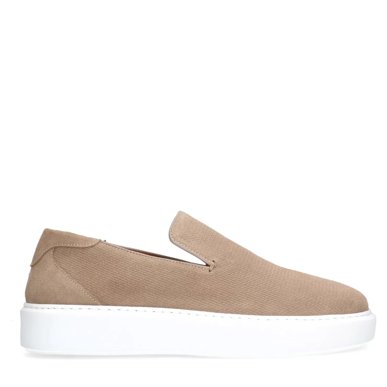 New Suede Loafers - Beige Men Moccasins