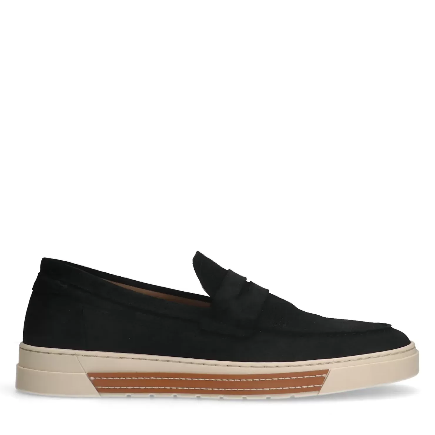 Discount Suede Loafers - Black Men Moccasins