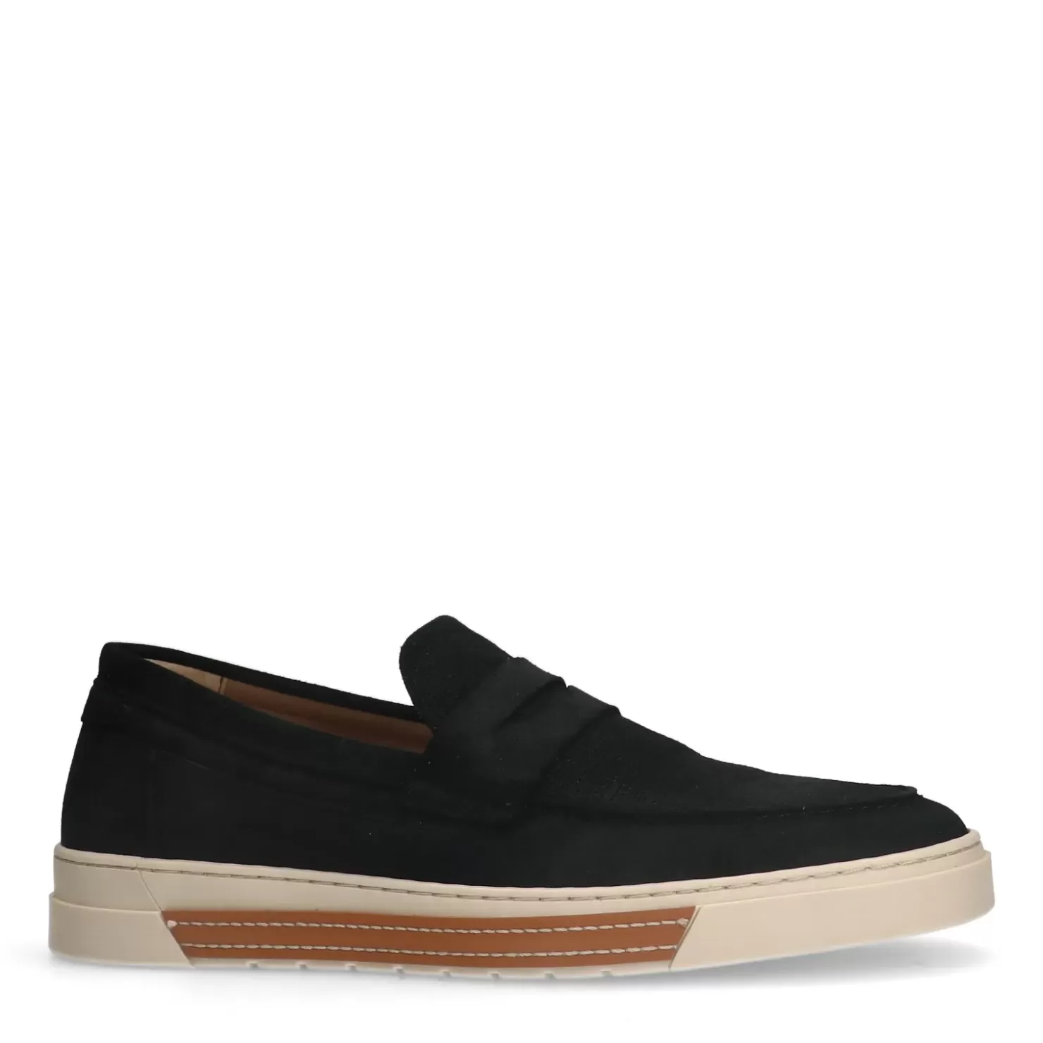 Discount Suede Loafers - Black Men Moccasins