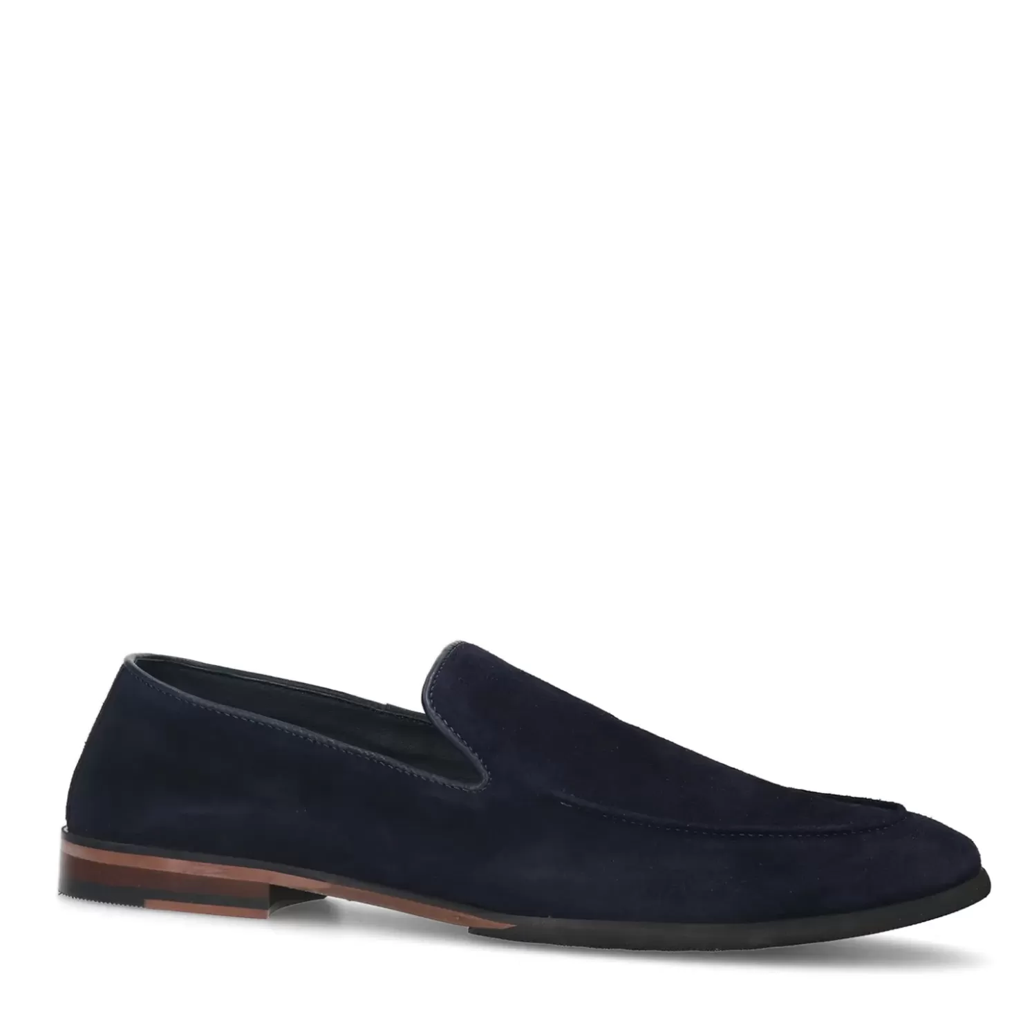 Outlet Suede Loafers - Dark Blue Men Moccasins