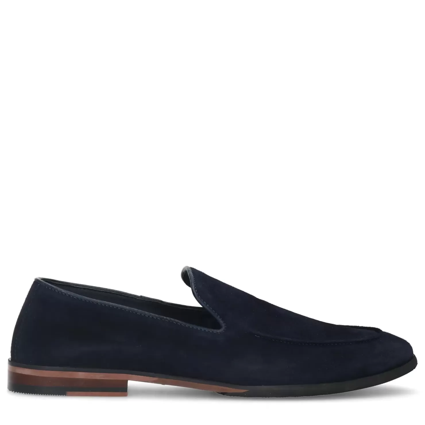 Outlet Suede Loafers - Dark Blue Men Moccasins