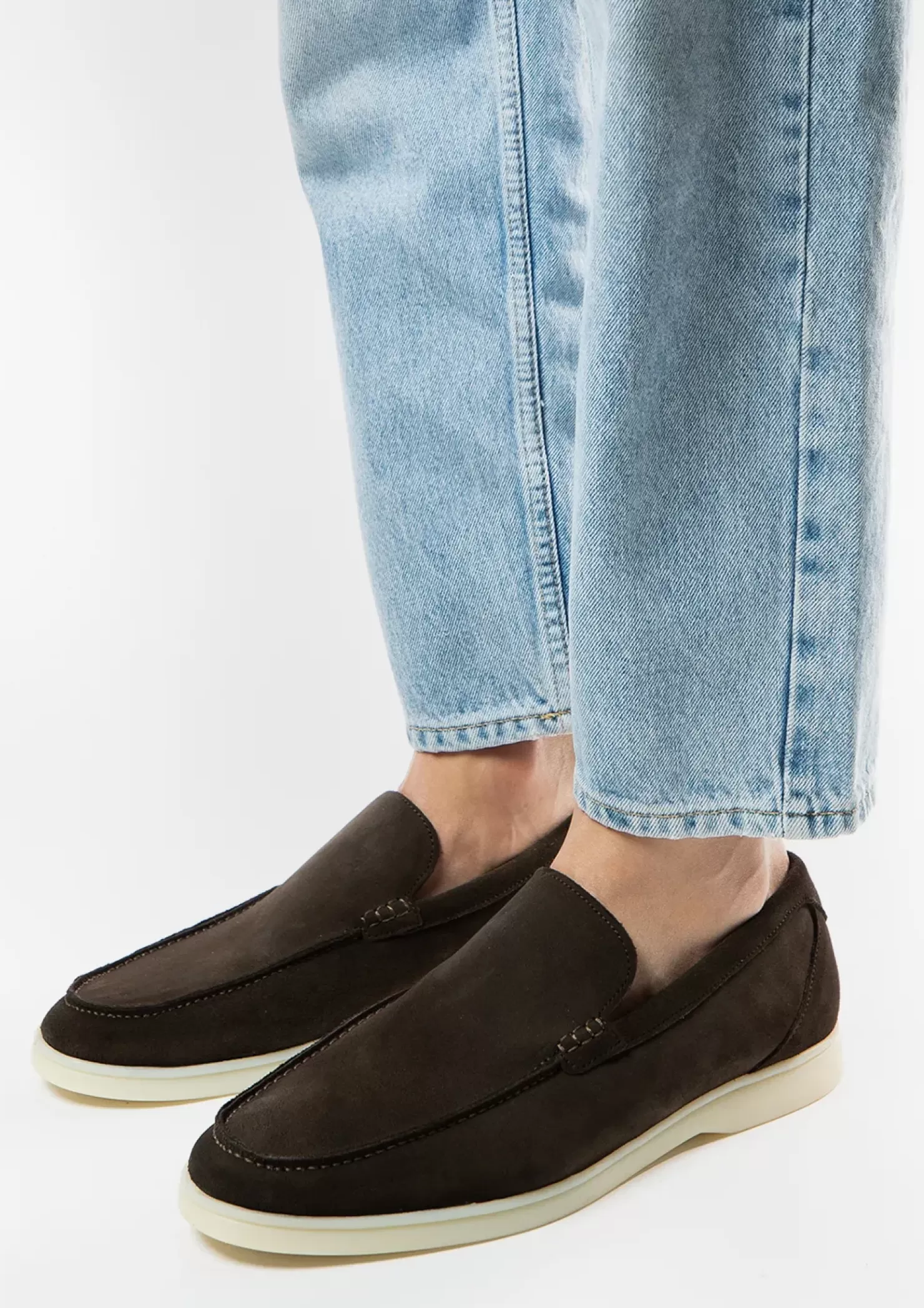 Store Suede Loafers - Dark Brown Men Moccasins