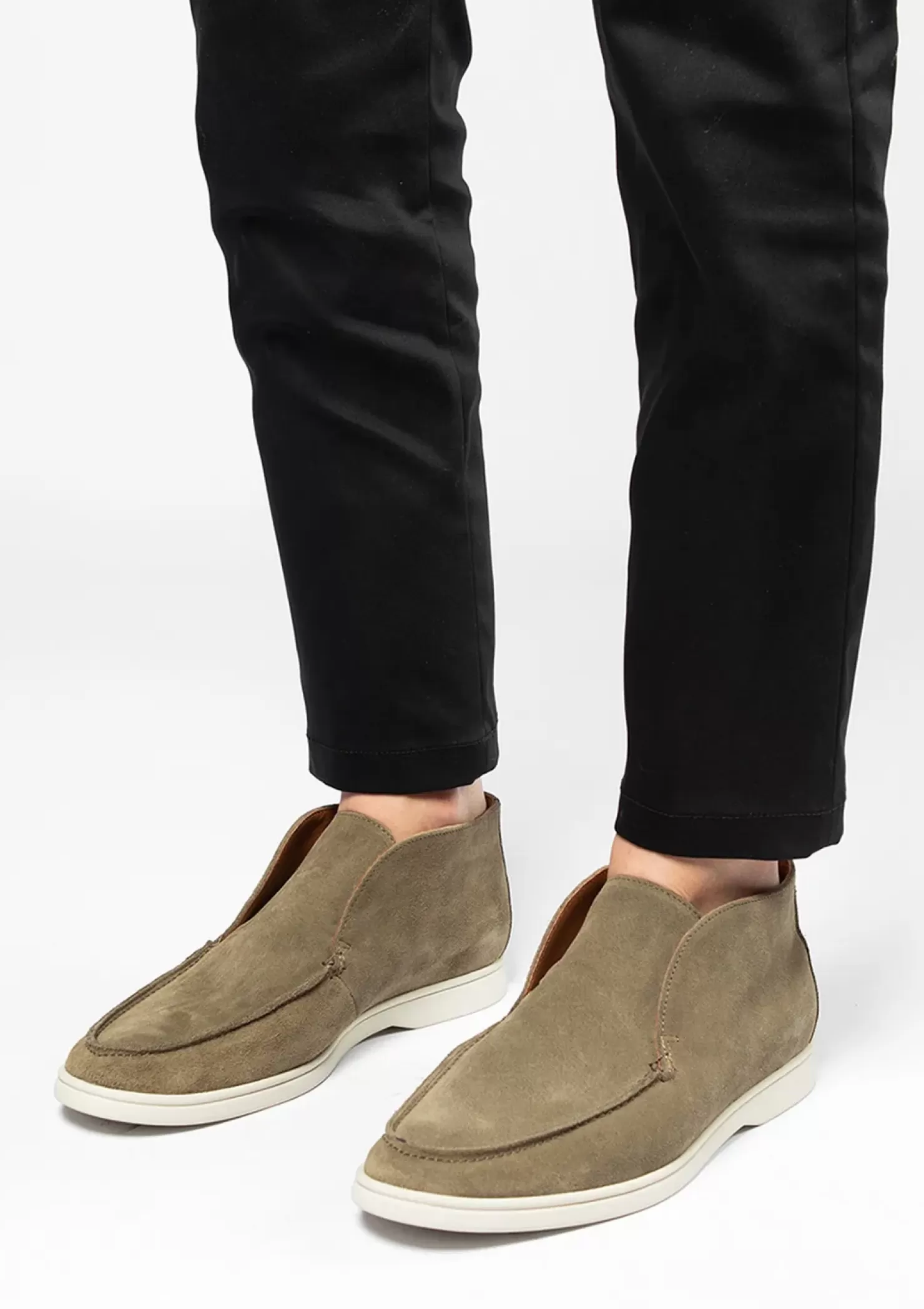 Best Sale Suede Loafers - Green Men Moccasins