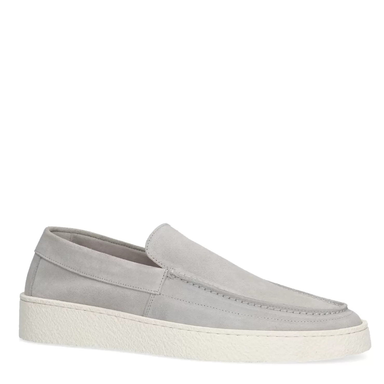 Clearance Suede Loafers - Light Gray Men Moccasins