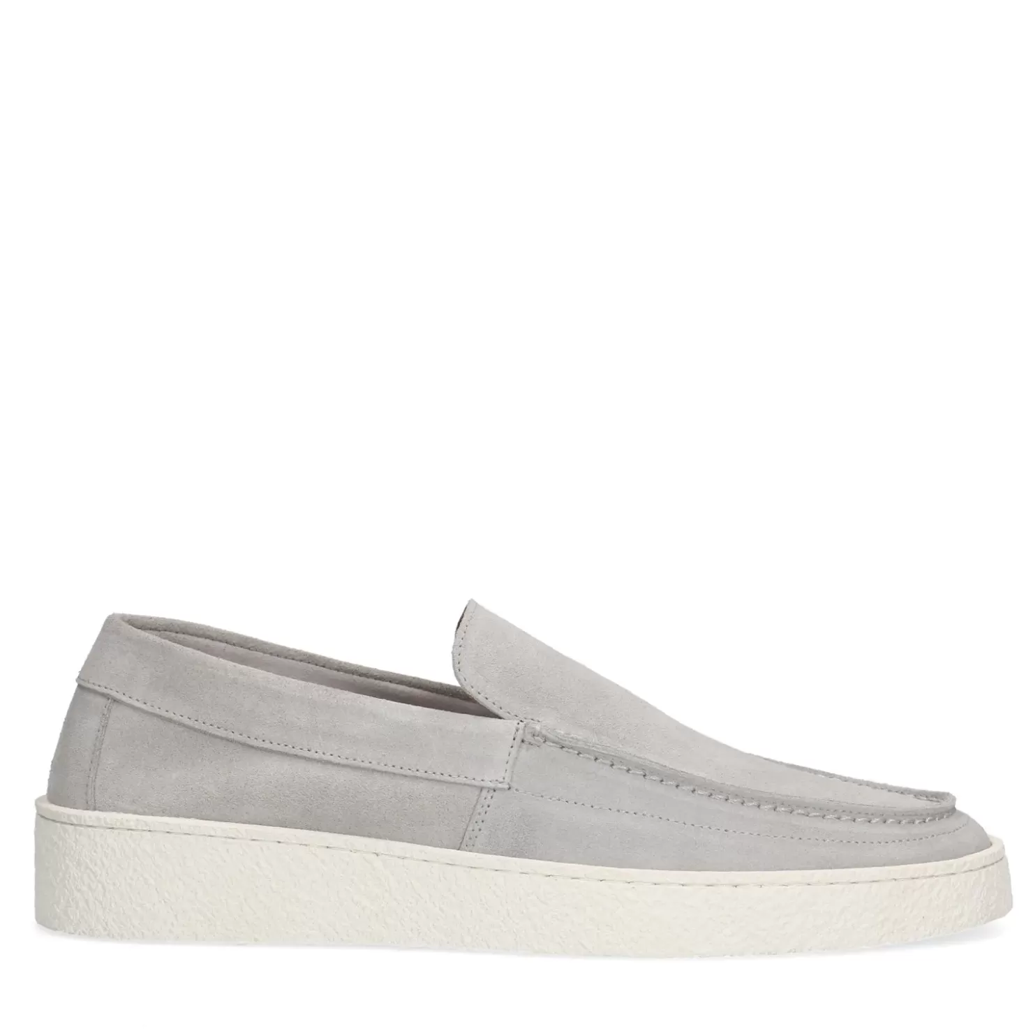 Clearance Suede Loafers - Light Gray Men Moccasins