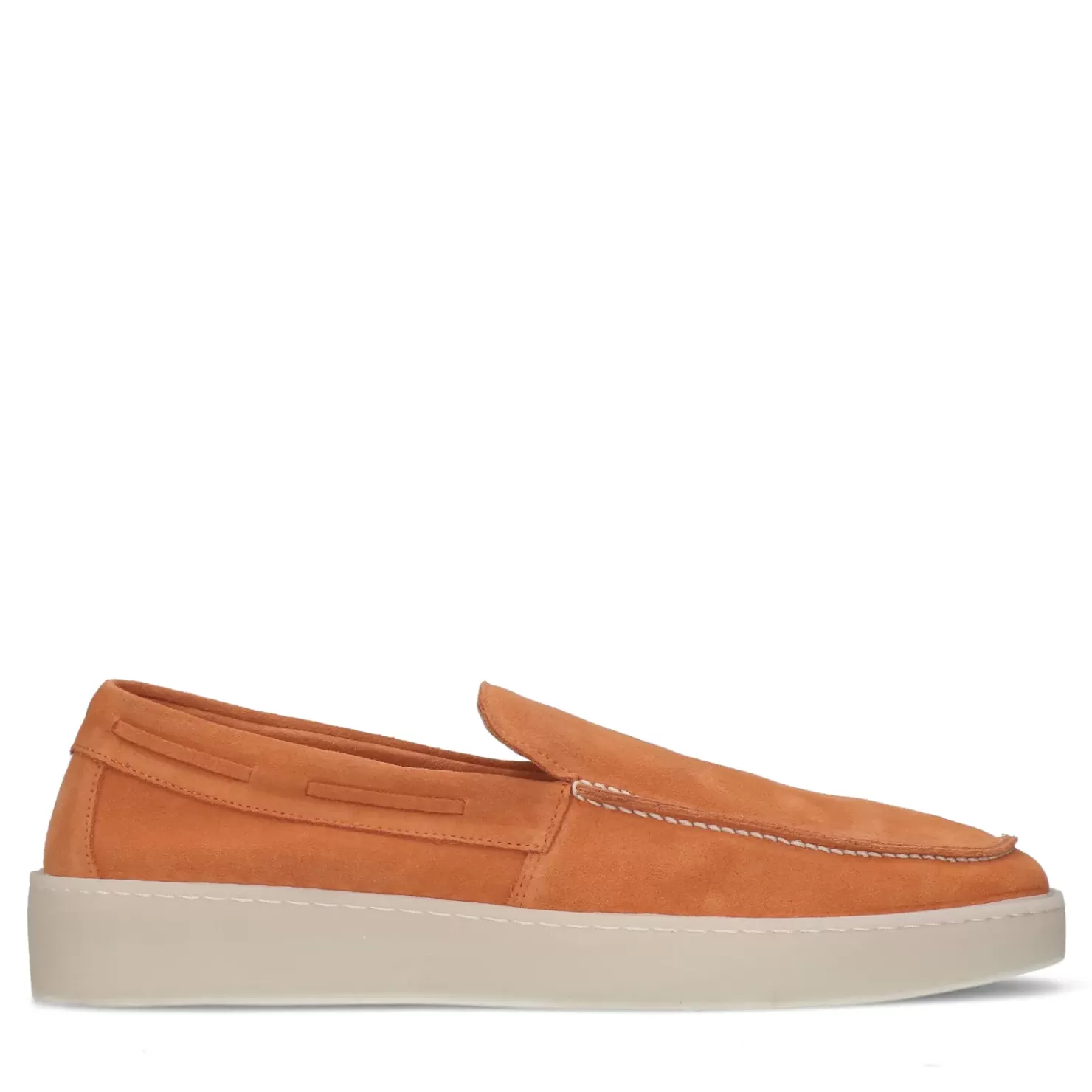 Hot Suede Loafers - Orange Men Moccasins