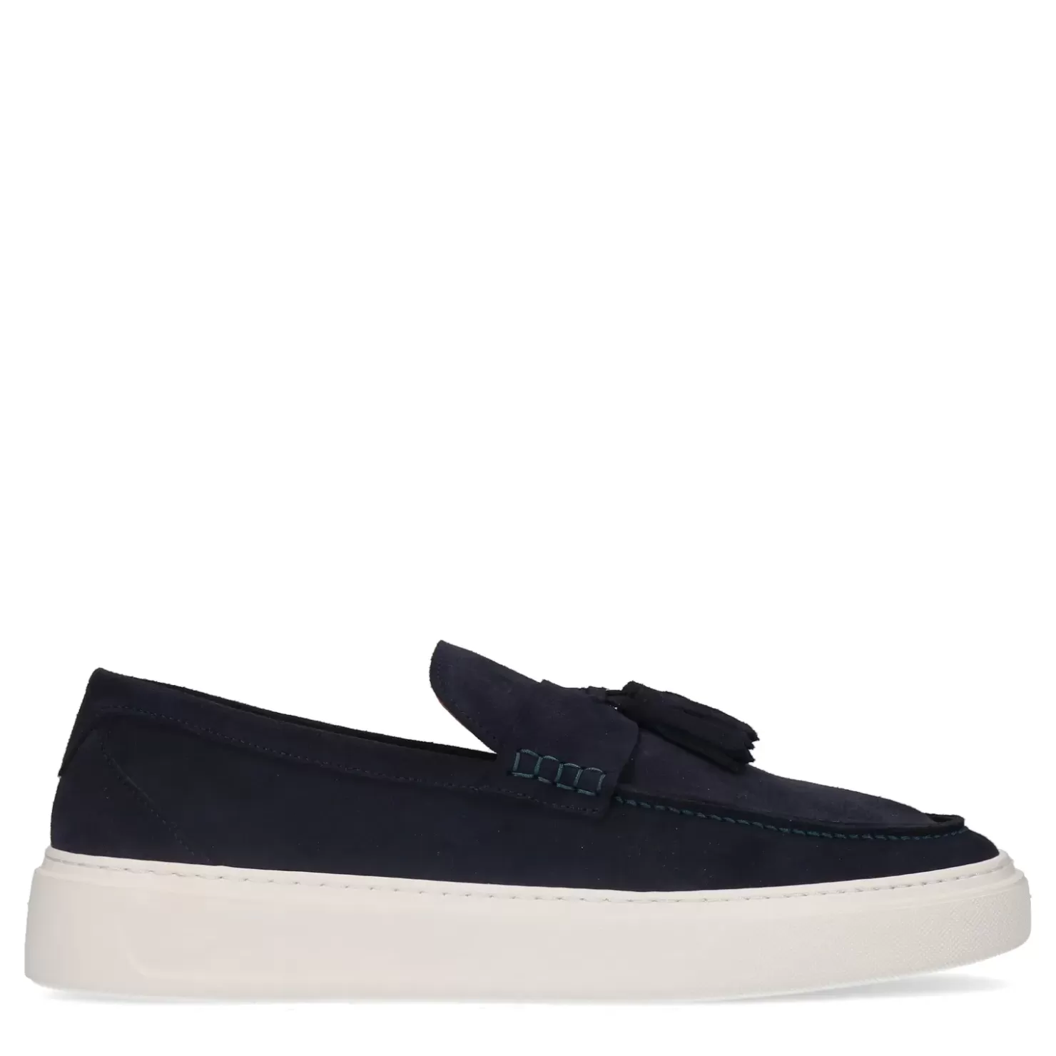 Best Sale Suede Loafers With Fringed Tassels - Dark Blue Men Moccasins