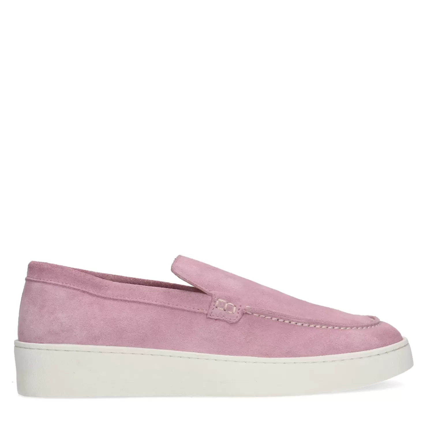 Store Suede Loafers With Platform Sole - Pink Women Moccasins