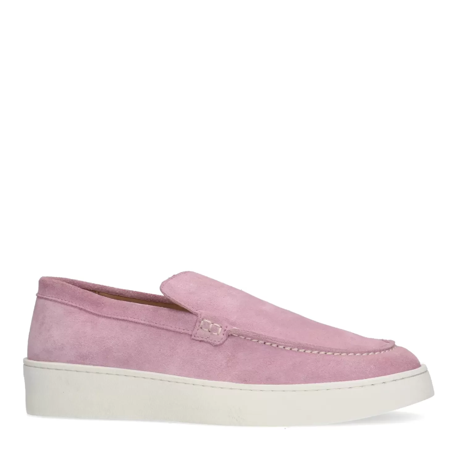 Store Suede Loafers With Platform Sole - Pink Women Moccasins