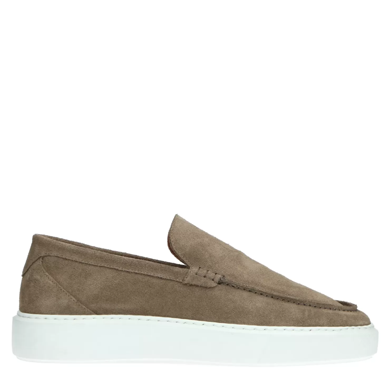 Hot Suede Loafers With Sole - Brown Men Moccasins