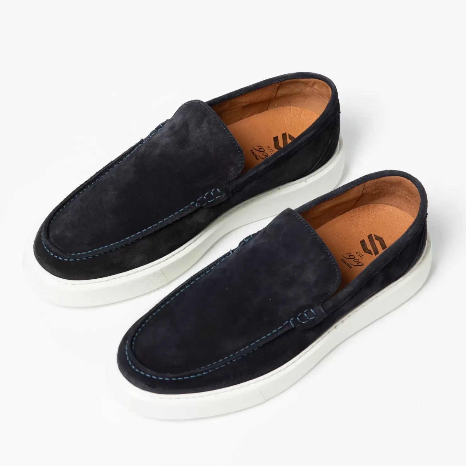 Best Suede Loafers With Sole - Dark Blue Men Moccasins