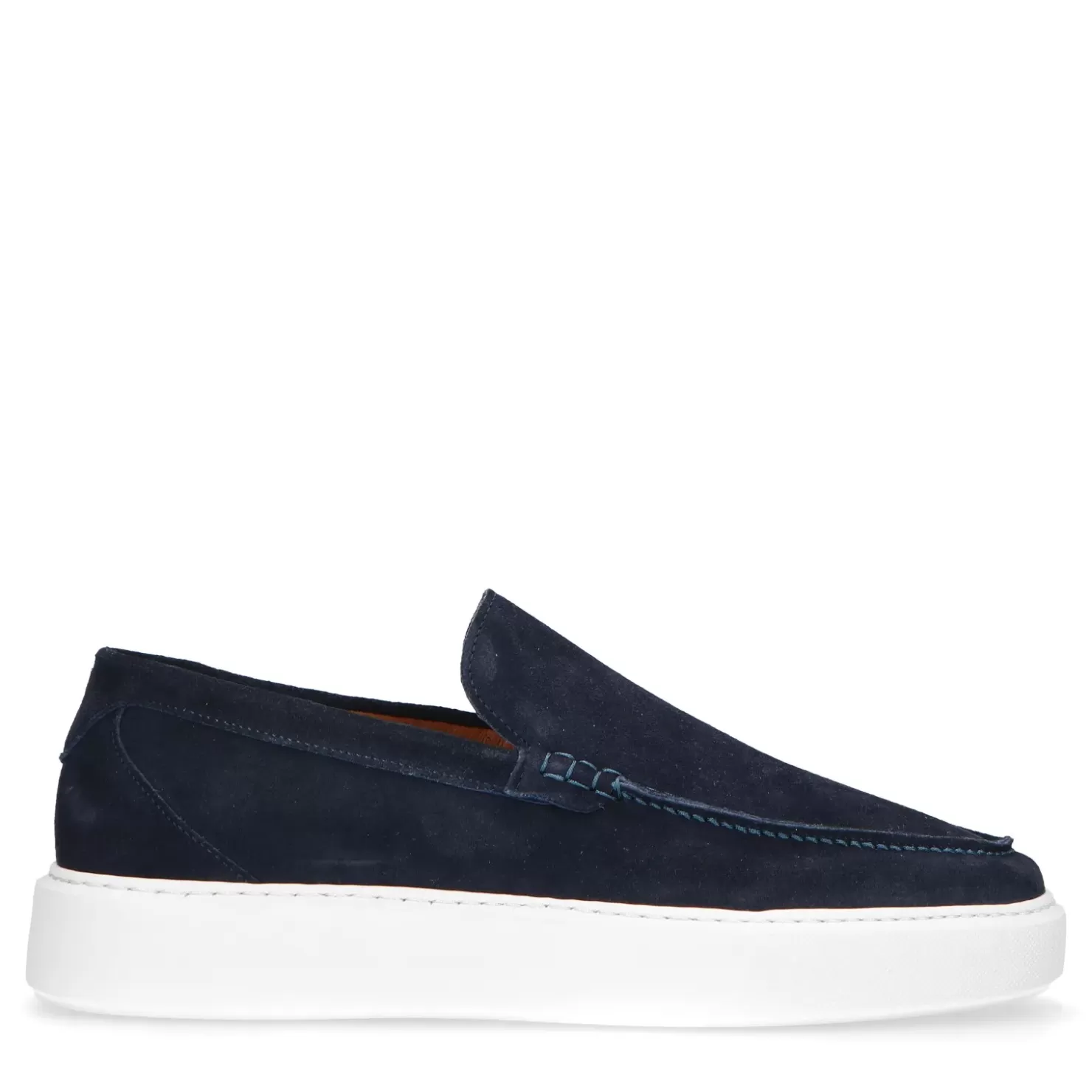 Best Suede Loafers With Sole - Dark Blue Men Moccasins