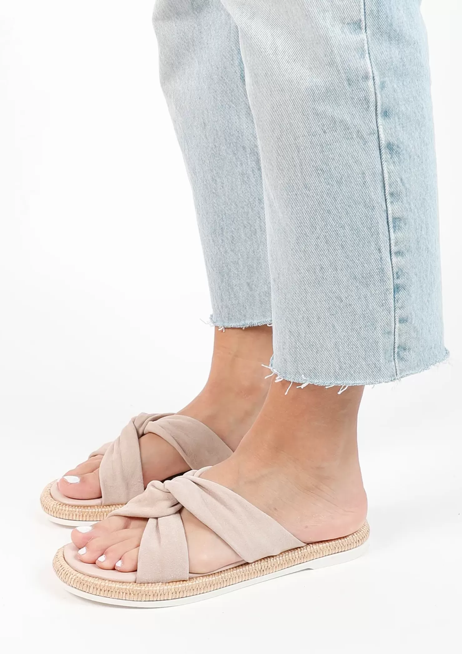 Cheap Suede Mules - Beige Women Sandals